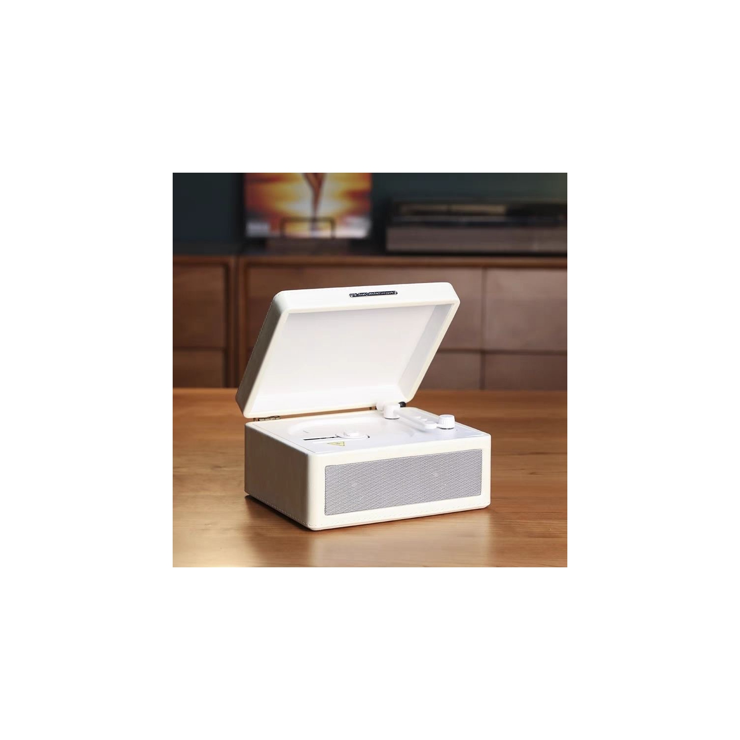 CD player retro Bluetooth multi-function U disk TF memory sound quality portable disc CD player mini gift-white