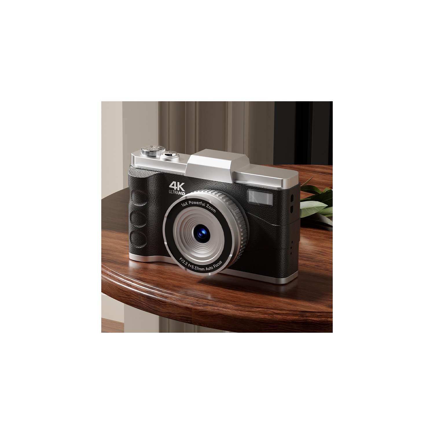 New high-pixel dual-camera selfie retro digital camera 3.0-inch large screen, 16X digital zoom, integrated shooting and video recording, auto focus -