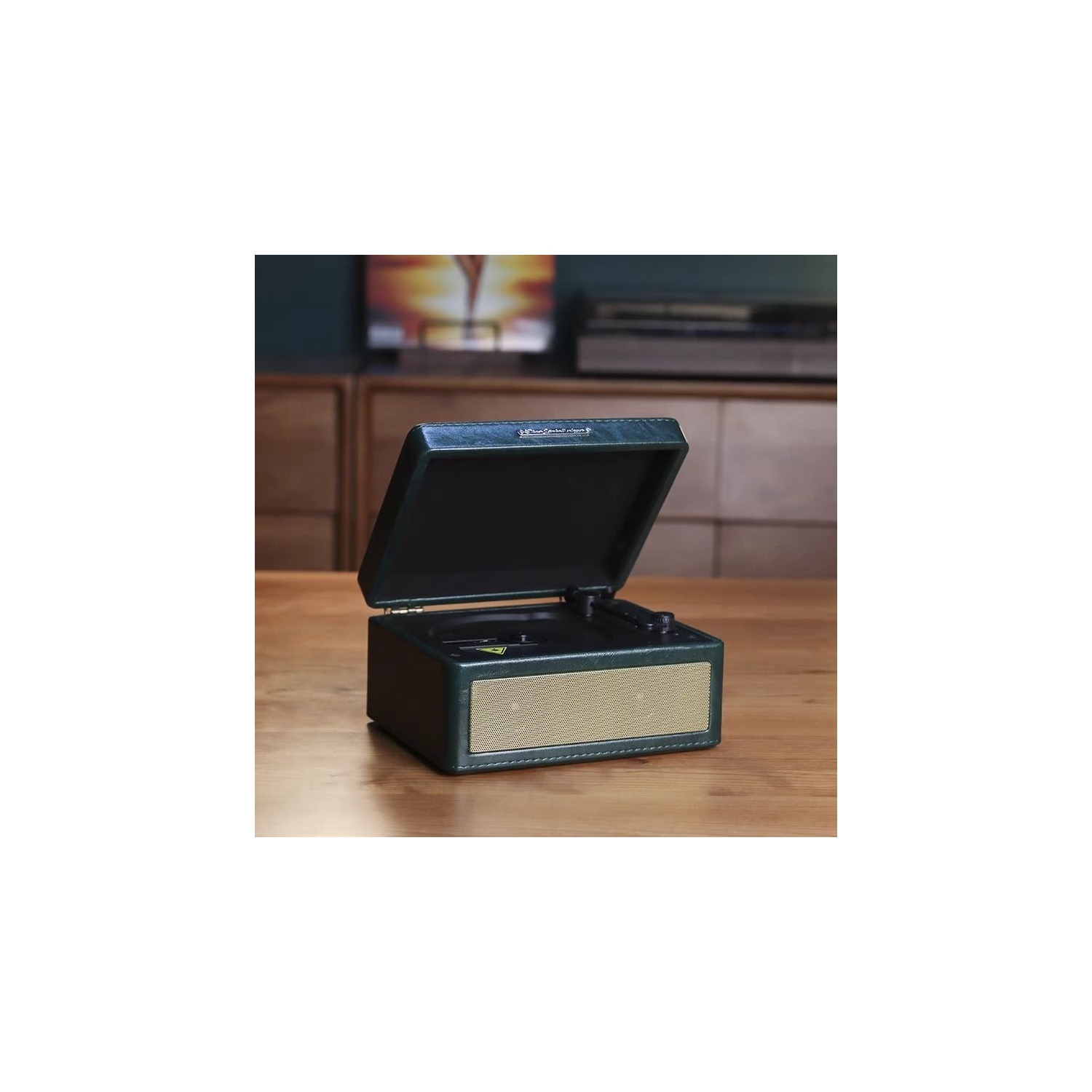 CD player retro Bluetooth multi-function U disk TF memory sound quality portable disc CD player mini gift-dark green