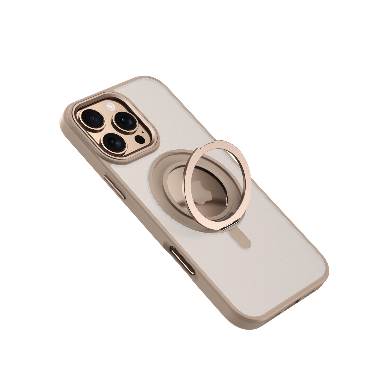 Applicable to iPhone16promax mobile phone case magnetic damping bracket protective cover Apple rotating fulcrum shell bracket, magnetic, invisible