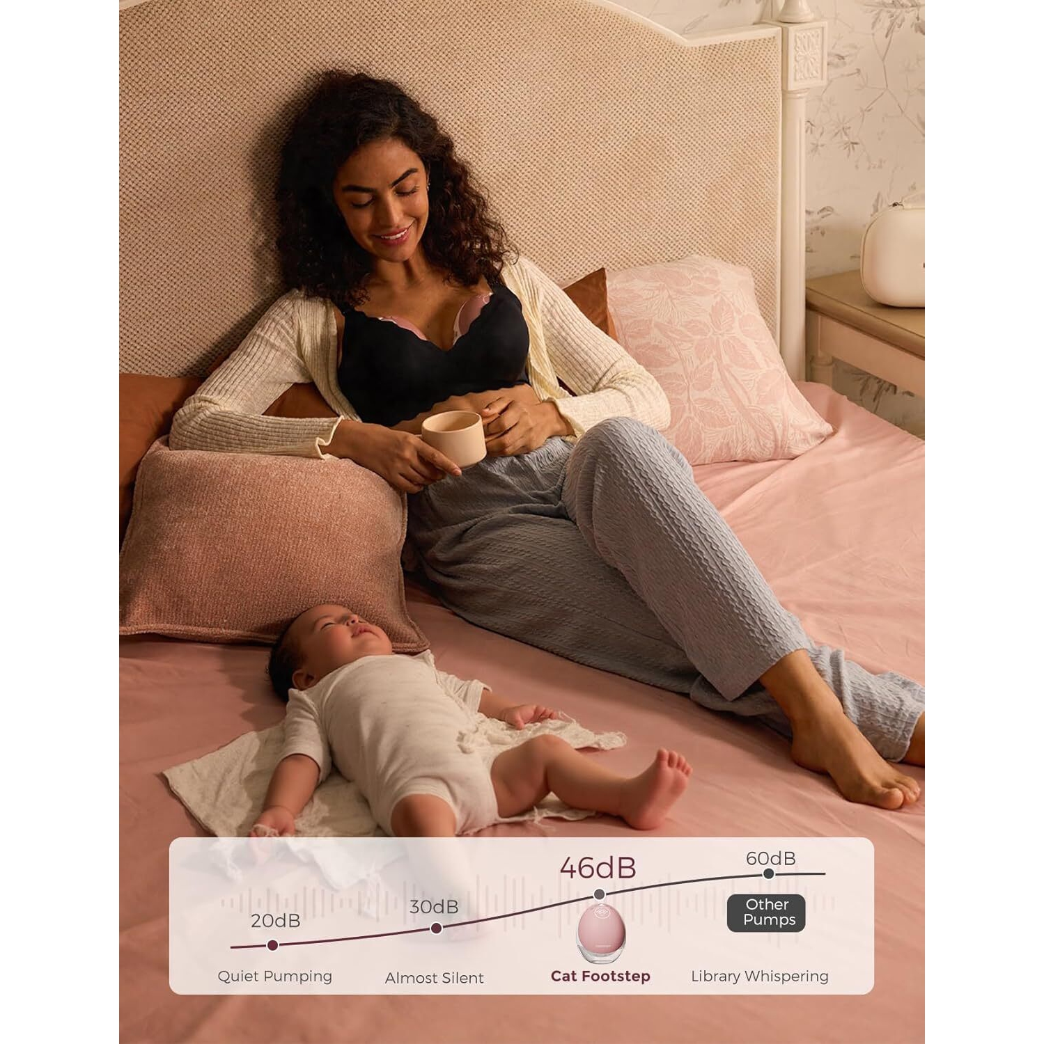 Momcozy Breast Pump Hands Free Upgraded Mobile Flow | M9, App Discreet Control Electric Breast Pump & Momcozy Baby Nail File Electric, Gentle Baby