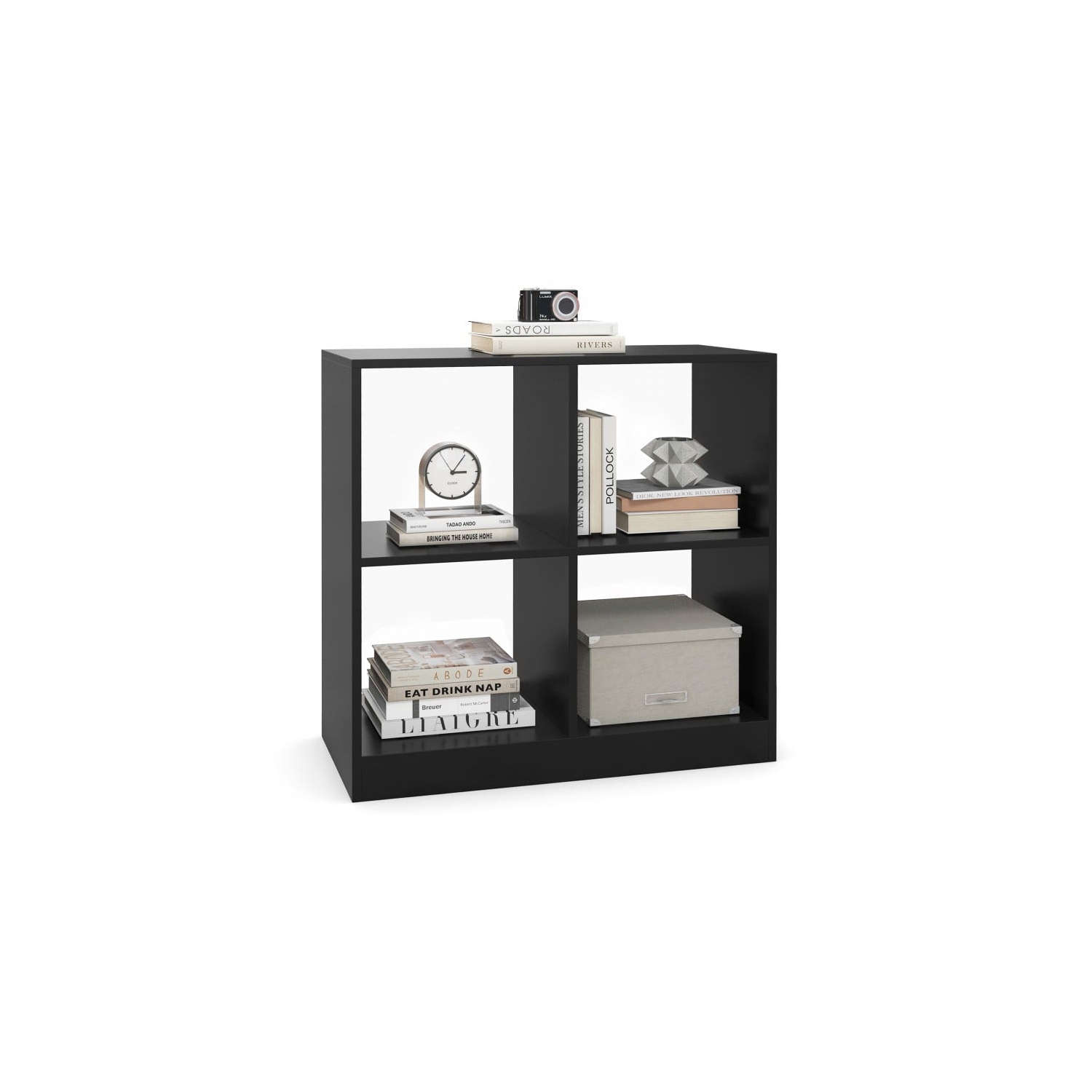 4-Cube Bookcase for Kids with Open Shelves, Ideal for Books and Playroom Storage