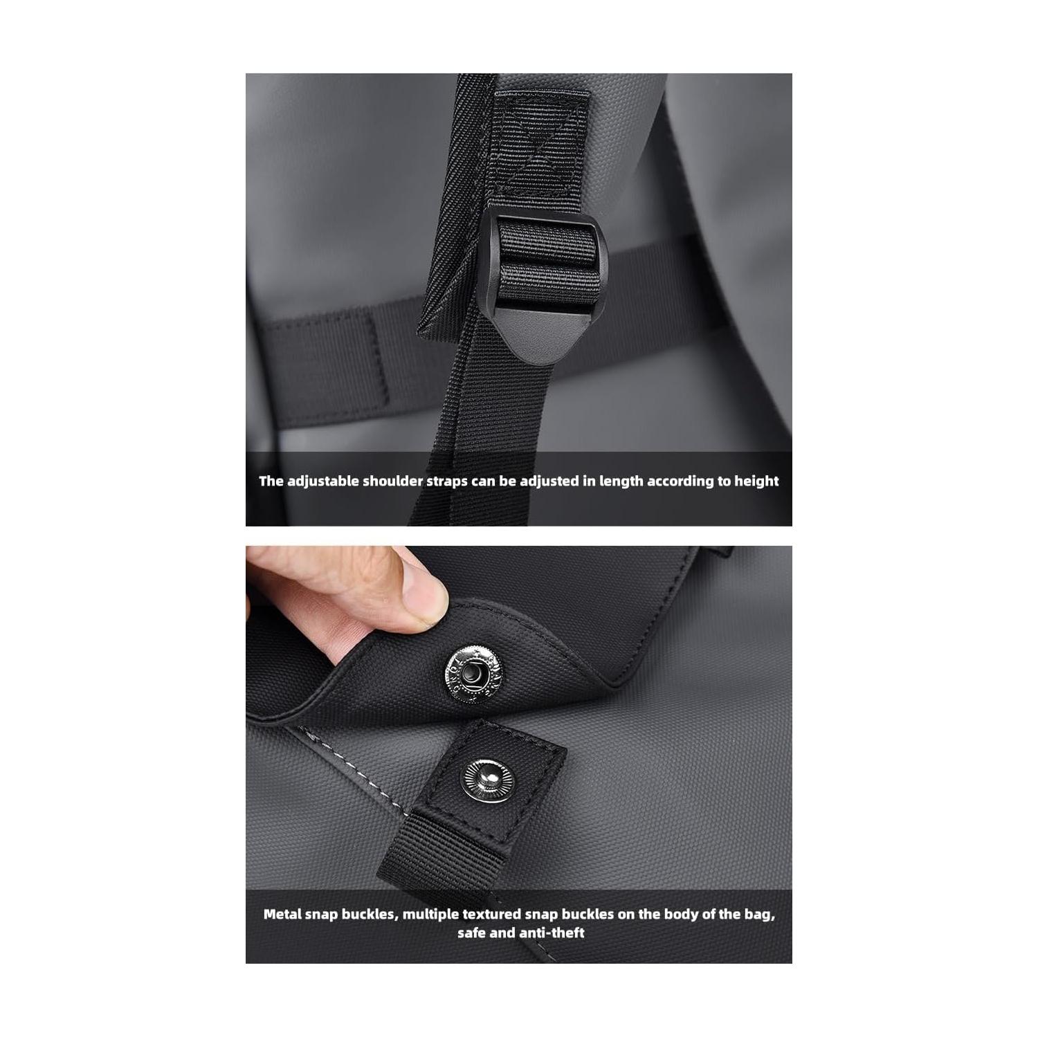 Sac à dos pour homme Sac de voyage pour ordinateur grande capacité, sac pour portable idéal pour les voyages et les activités de plein air - Noir