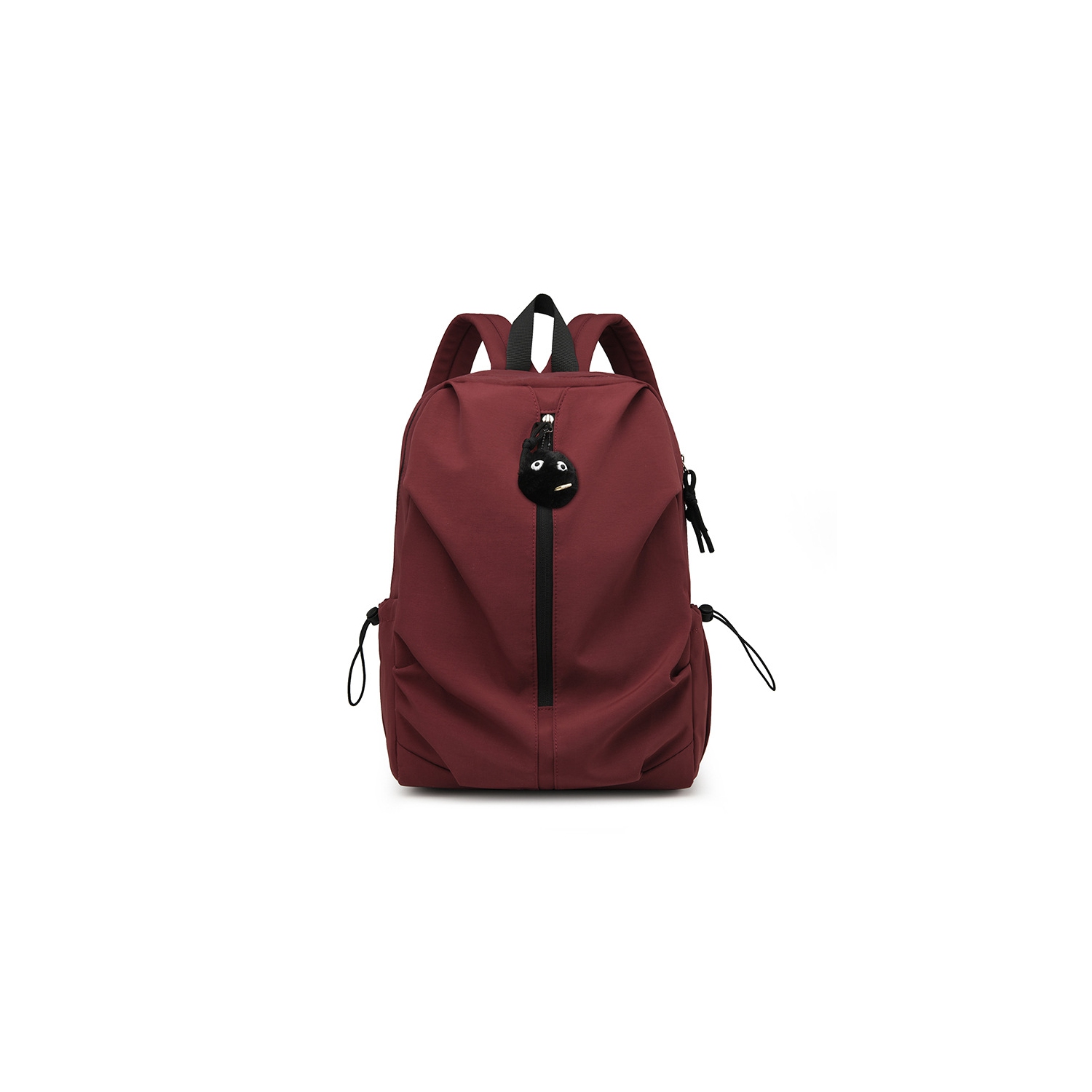 Backpack large backpack light men and women large capacity travel bag, backpack with pendant - red