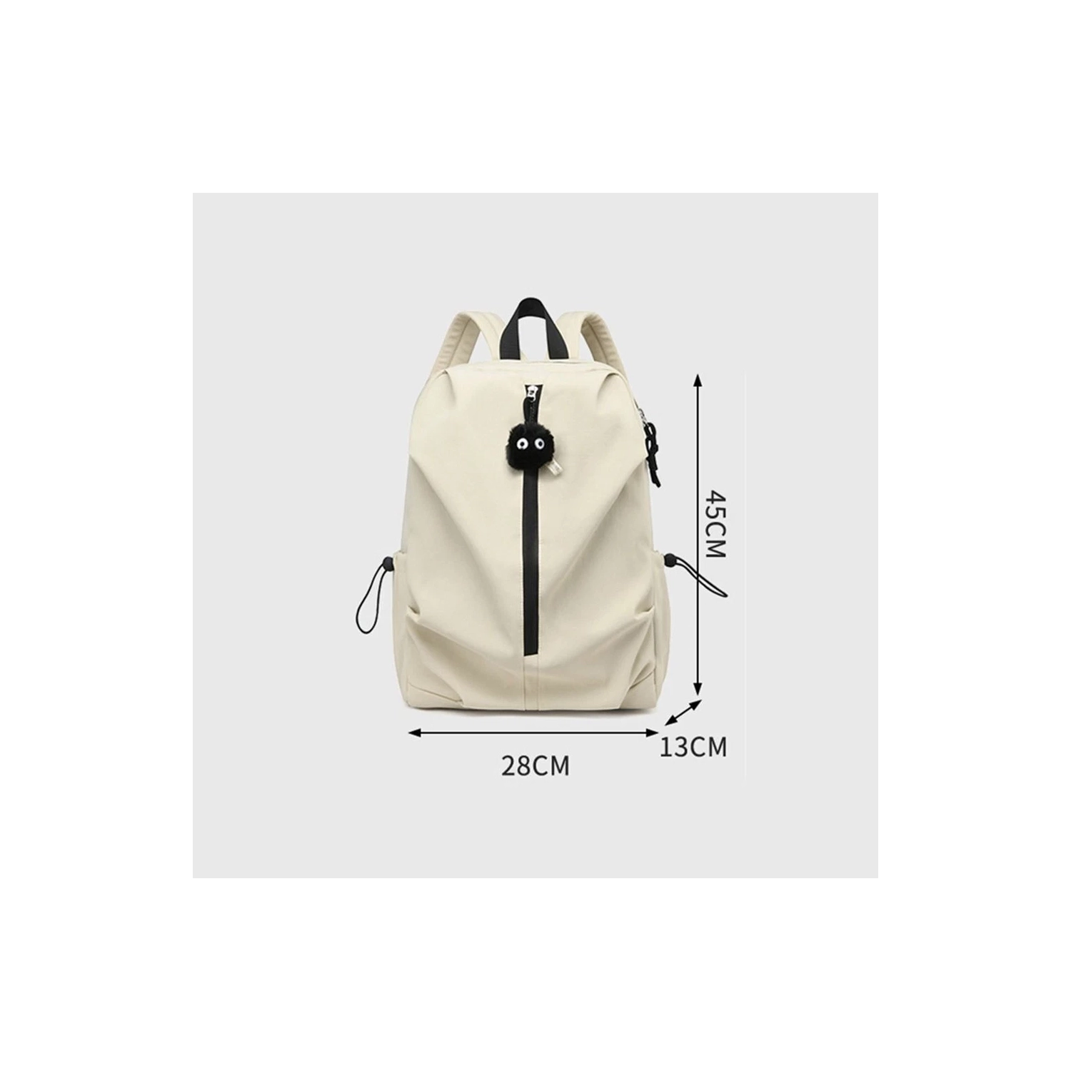 Backpack large backpack light men and women large capacity travel bag, backpack with pendant - red