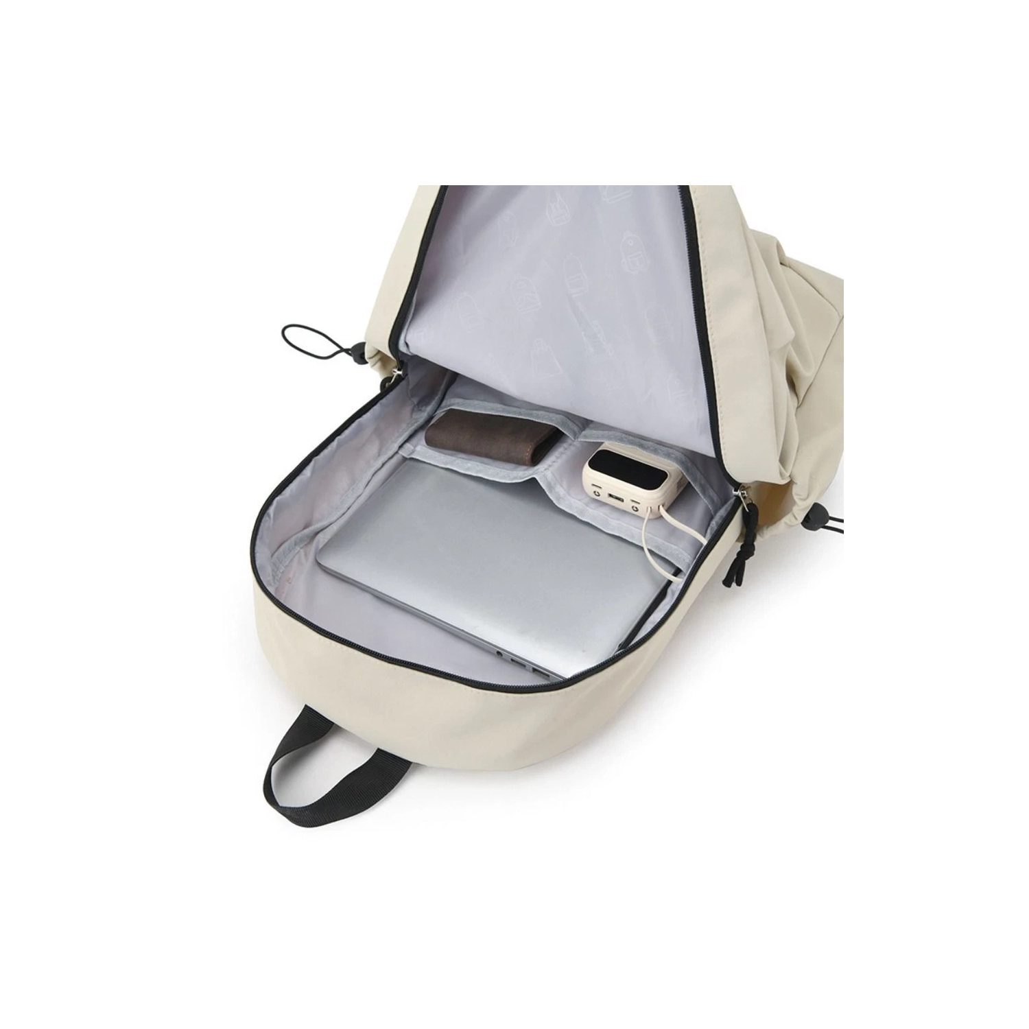 Backpack large backpack light men and women large capacity travel bag, backpack with pendant - red