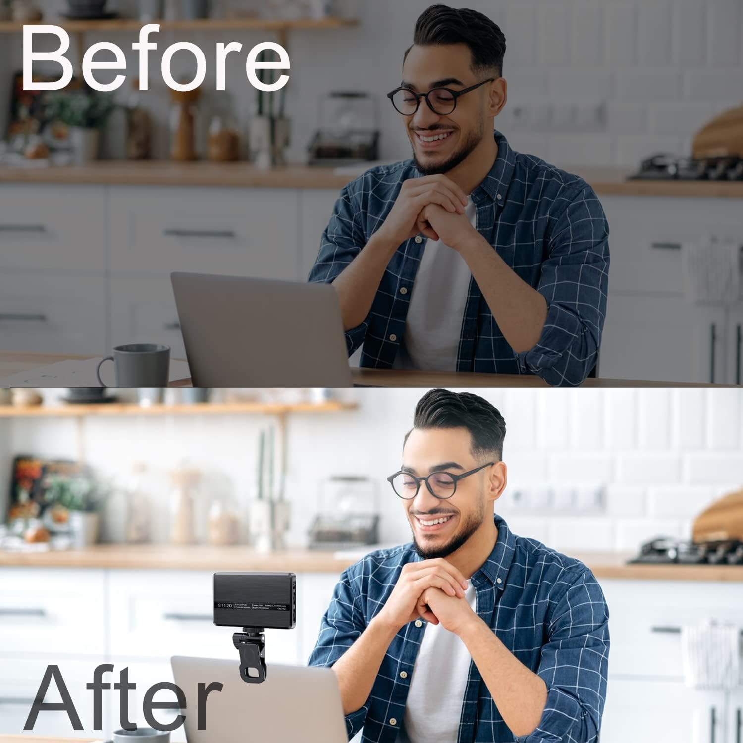 YOULIGHTS 120 Lampe pour téléphone LED, Lampe à égoportrait pour iPhone, Lampe vidéo rechargeable 5000Mah pour téléphone, appareil photo, portable,