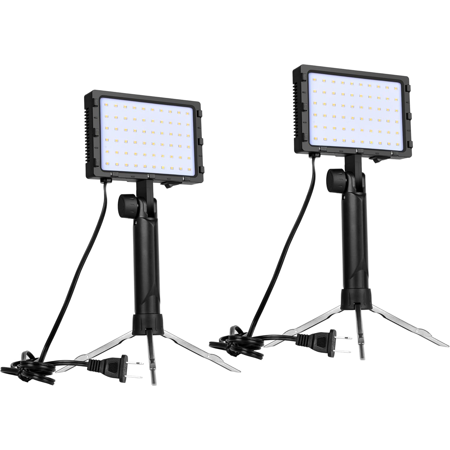 Trousse d'éclairage portatif continu pour photographie de YOULIGHTS avec trépied réglable et filtres de couleur, paquet de 2