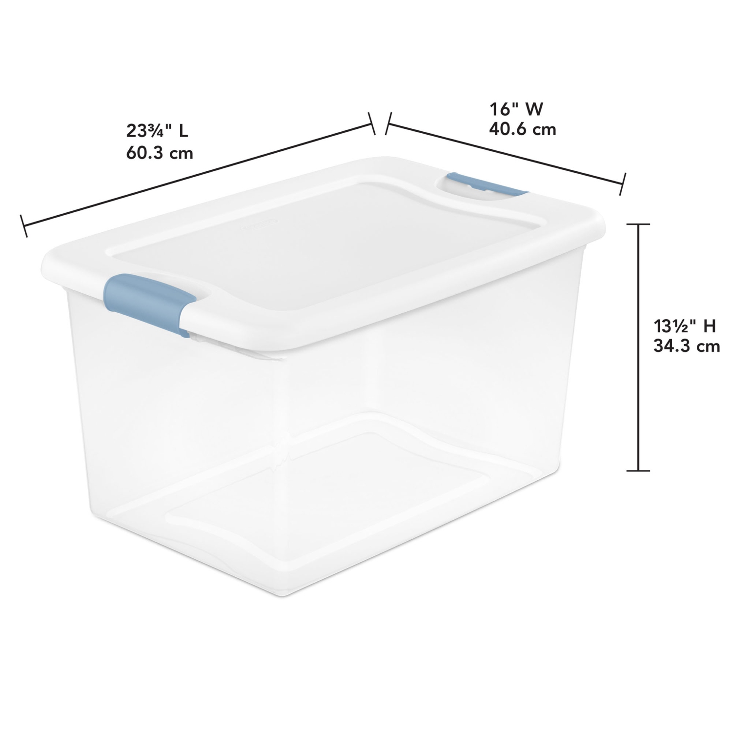 Sterilite 70 Quart Ultra Latch Storage Box & 64 Qt. Container (6 Pack)