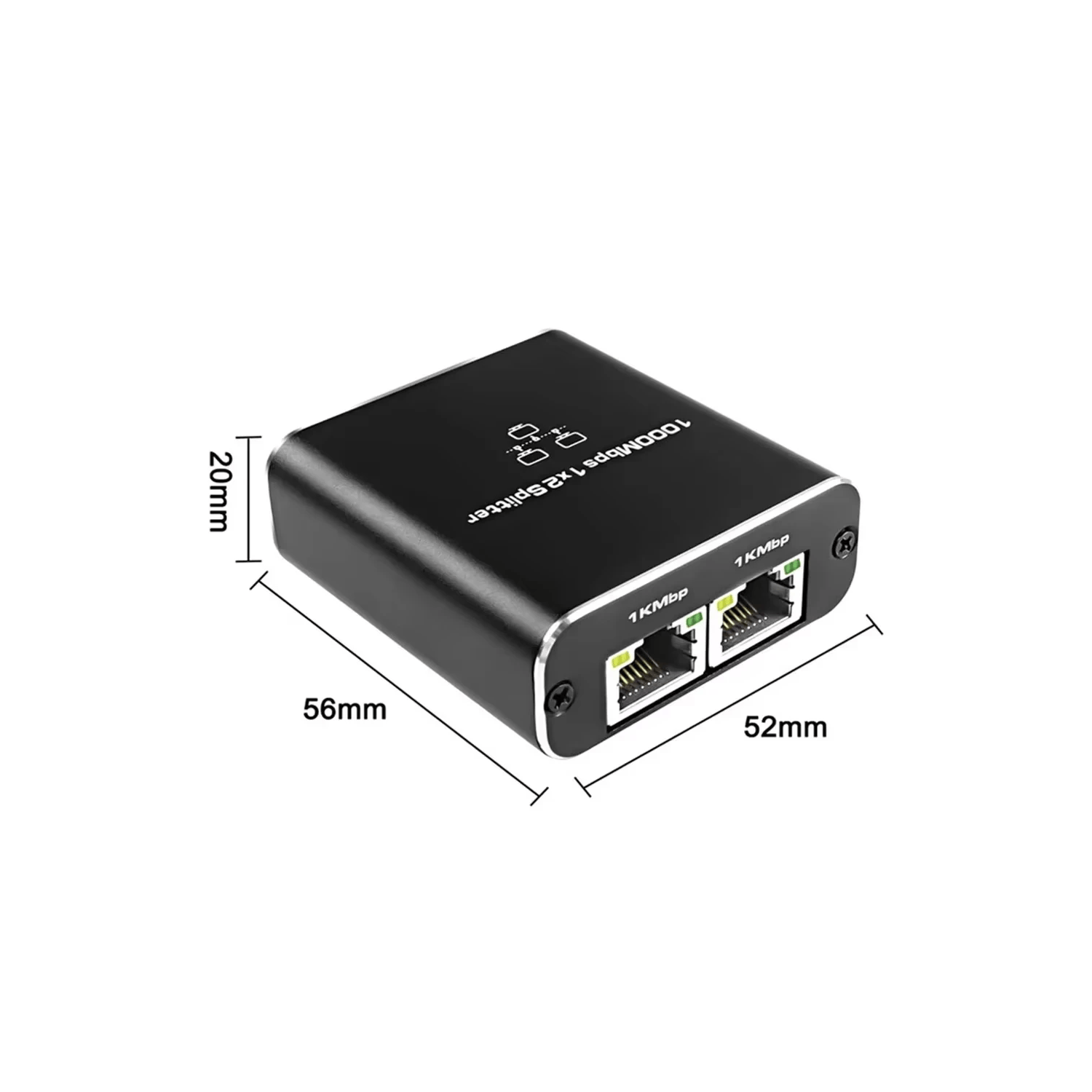 RJ45 1 to 2 splitter - Gigabit Ethernet 1000 Mbps