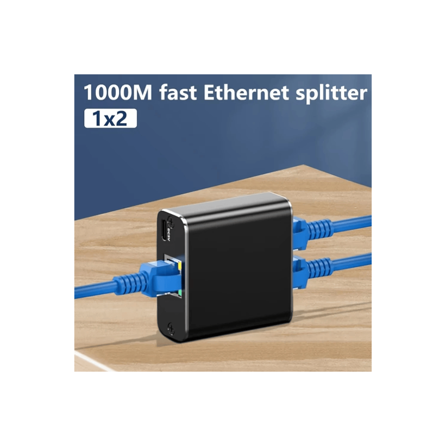 RJ45 1 to 2 splitter - Gigabit Ethernet 1000 Mbps