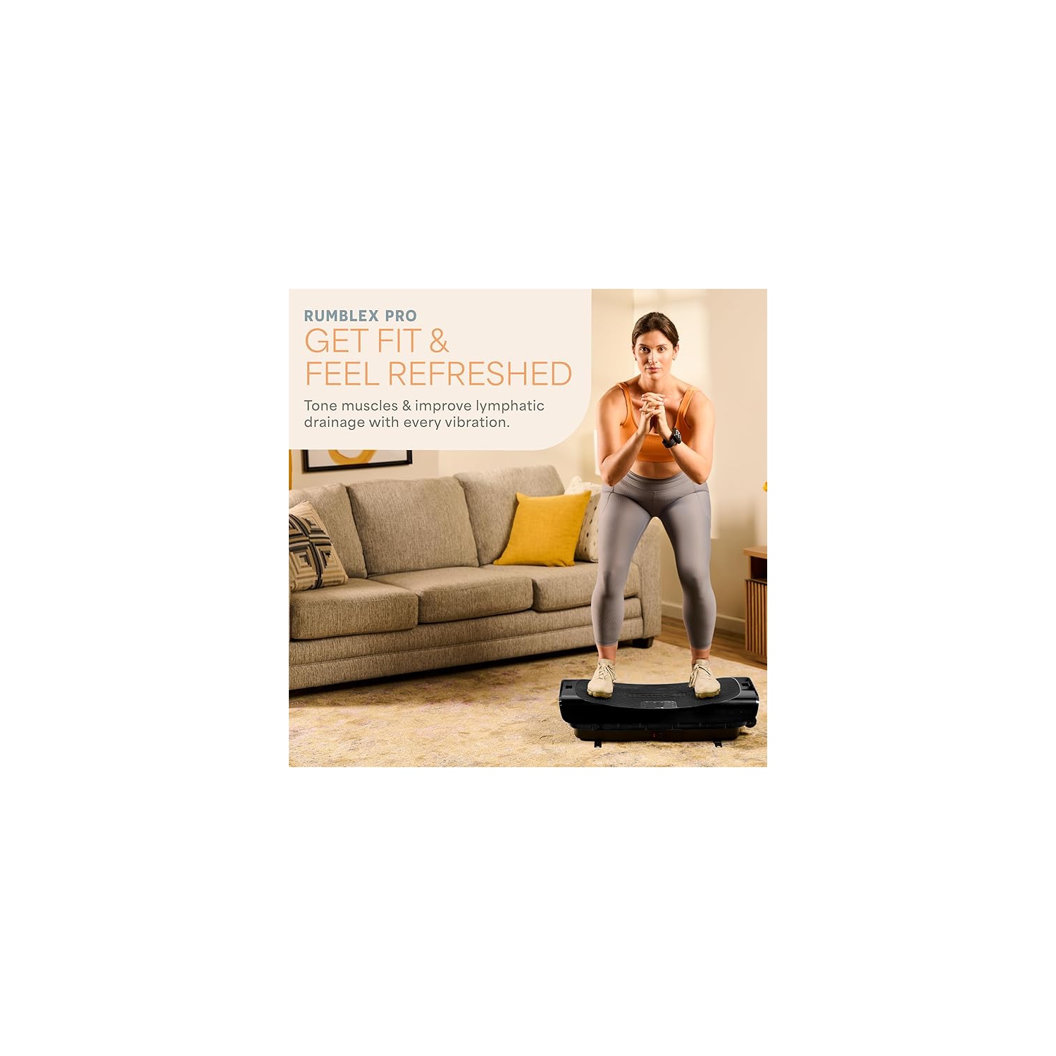 Lifepro Rumblex Pro 4D Vibration Plate Exercise Machine – Whole Body Vibrating Platform for Recovery, Weight Loss & Strength Training with Triple