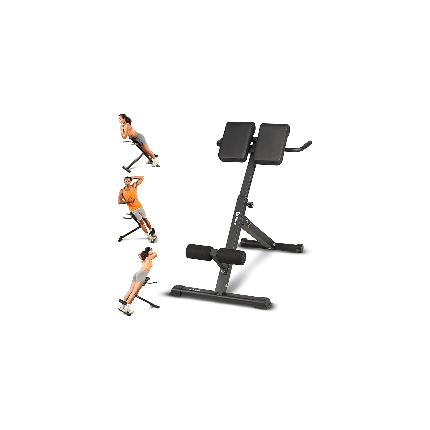 Lifepro SculptTrainer Roman Chair – Adjustable Hyperextension Bench for Strength Training, Back Extensions, Ab Workouts & Sit-Ups – Foldable for Home