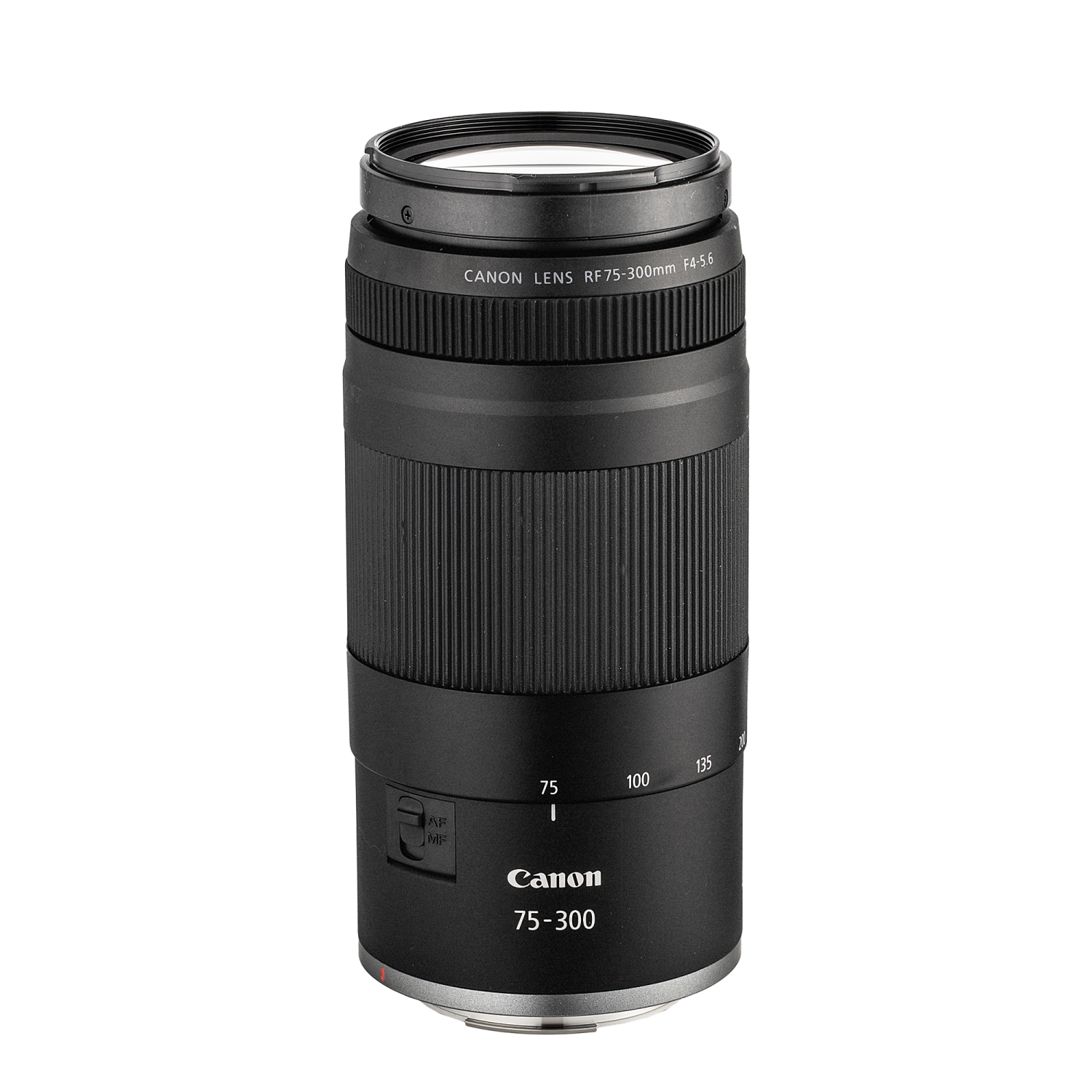 Objectif RF 75-300&nbsp;mm F4-5,6 de Canon + trousse de filtres pour PC 3 de 58&nbsp;mm + grand étui pour objectif + plus
