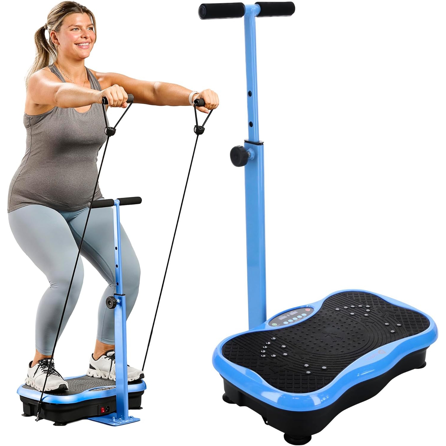 Lifepro TrimLite Vibration Plate Exercise Machine with Handlebars – Whole Body Vibrating Platform for Weight Loss,Lymphatic Drainage & Recovery-99