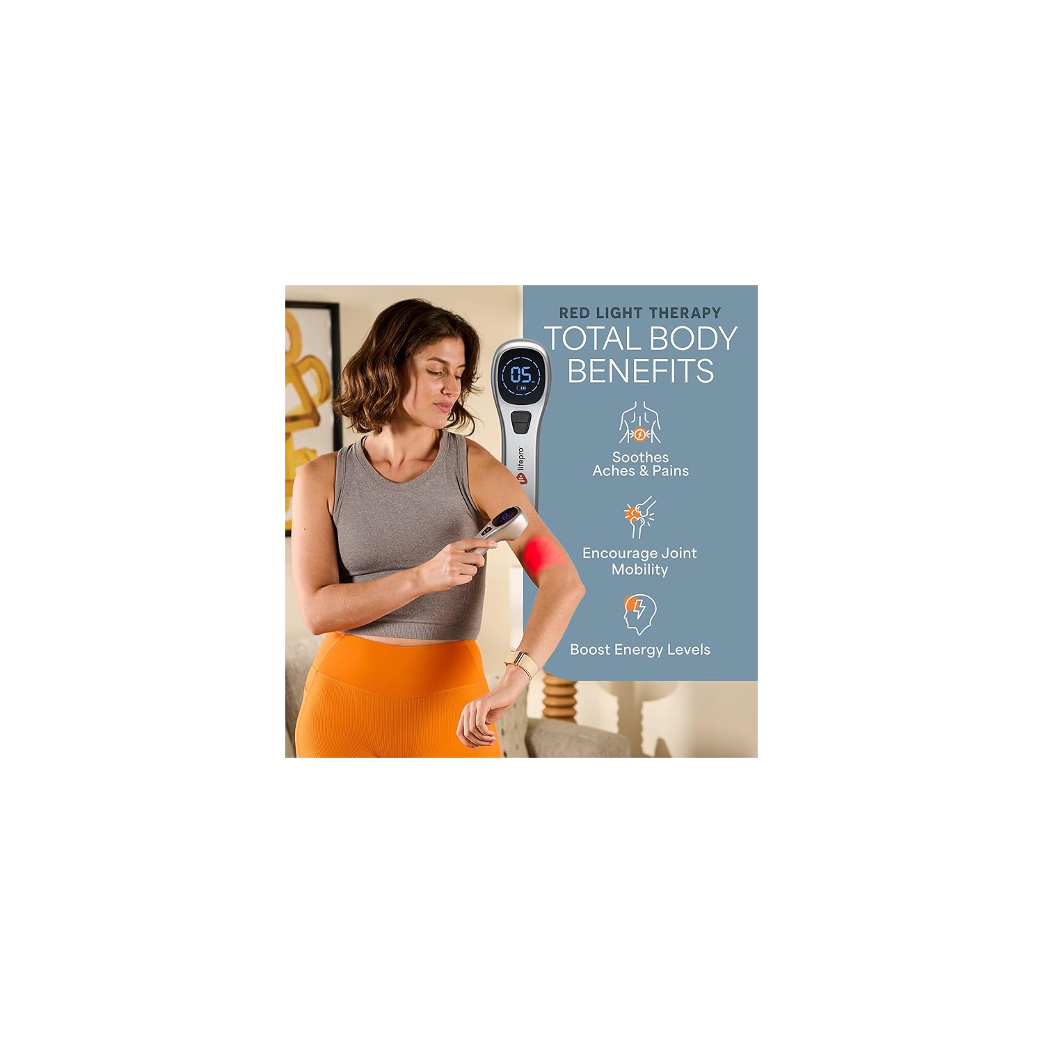 LifePro Portable Red Light Therapy Device for Pets & Humans – Infrared Light for Dogs, Cats, Muscle Recovery, Skin Health – 650nm & 670nm Red