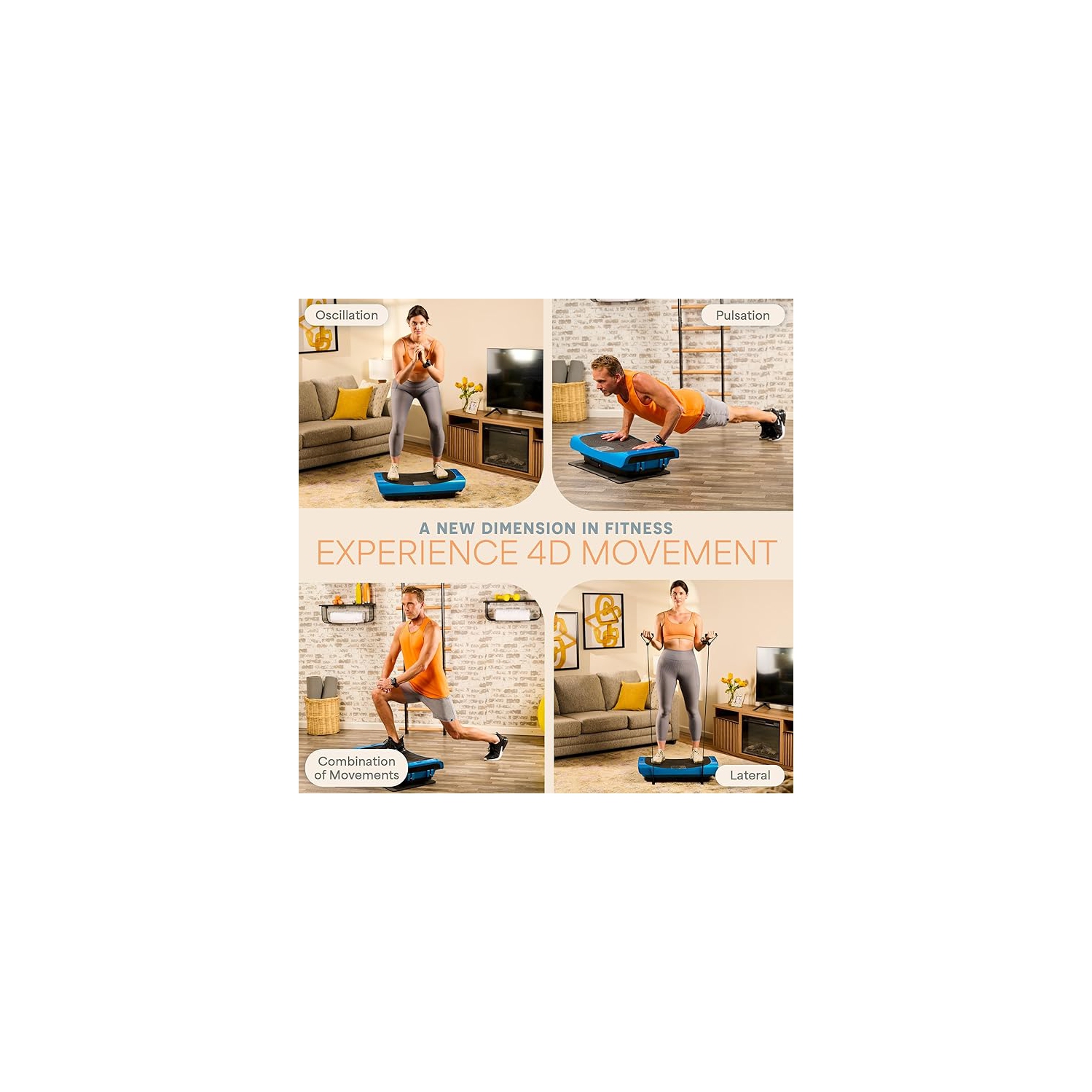 Lifepro Rumblex Pro 4D Vibration Plate Exercise Machine – Whole Body Vibrating Platform for Recovery, Weight Loss & Strength Training with Triple