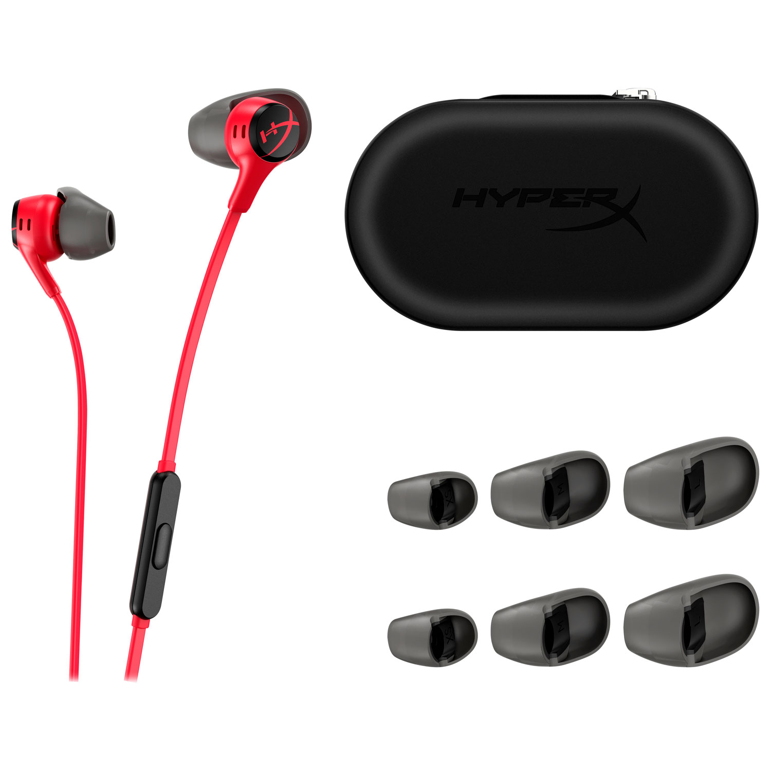 Hyperx Cloud II In-Ear Gaming Earbuds with Microphone - Red