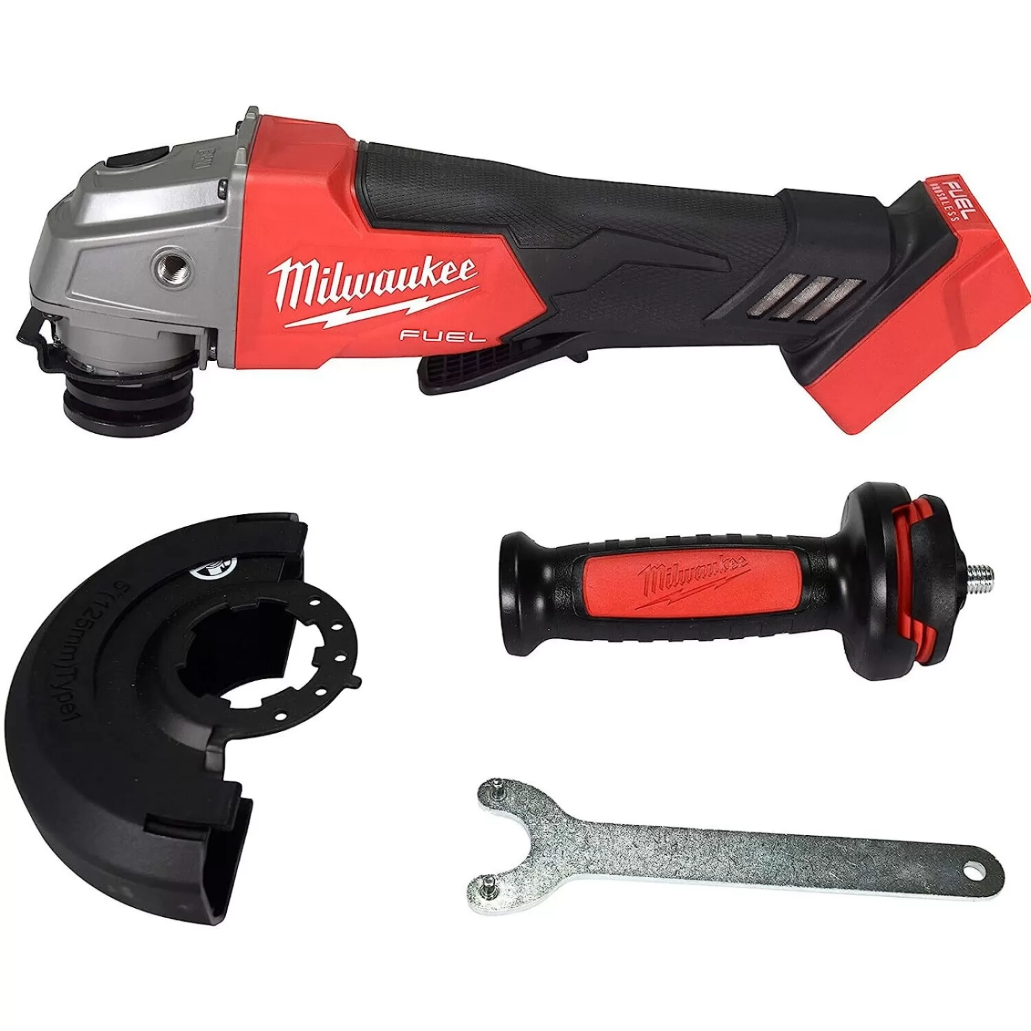Milwaukee 2880-20 M18 FUEL Brushless Lithium-Ion 4-1/2 in. / 5 in. Cordless Small Angle Grinder with No-Lock Paddle Switch