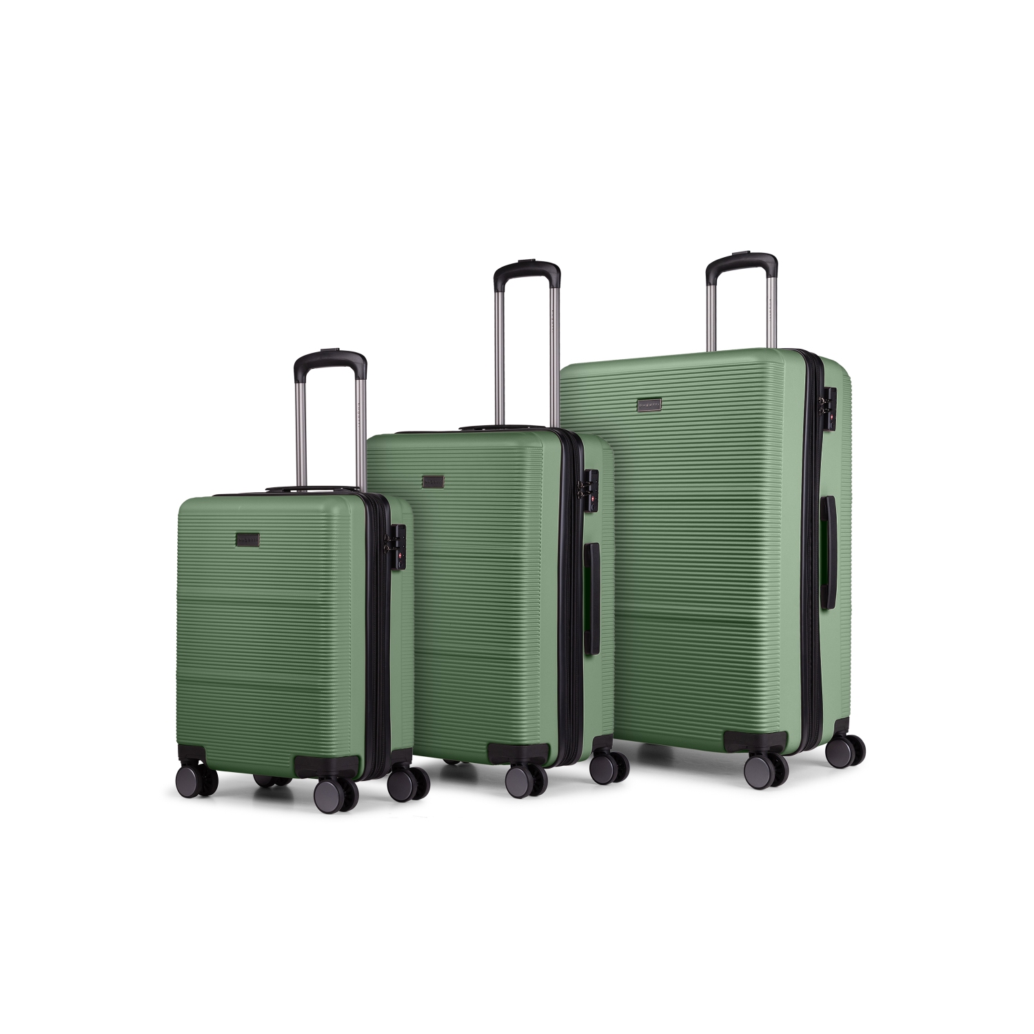 Ensemble de 3 valises rigides extensibles Bruxelles de Bugatti - Vert