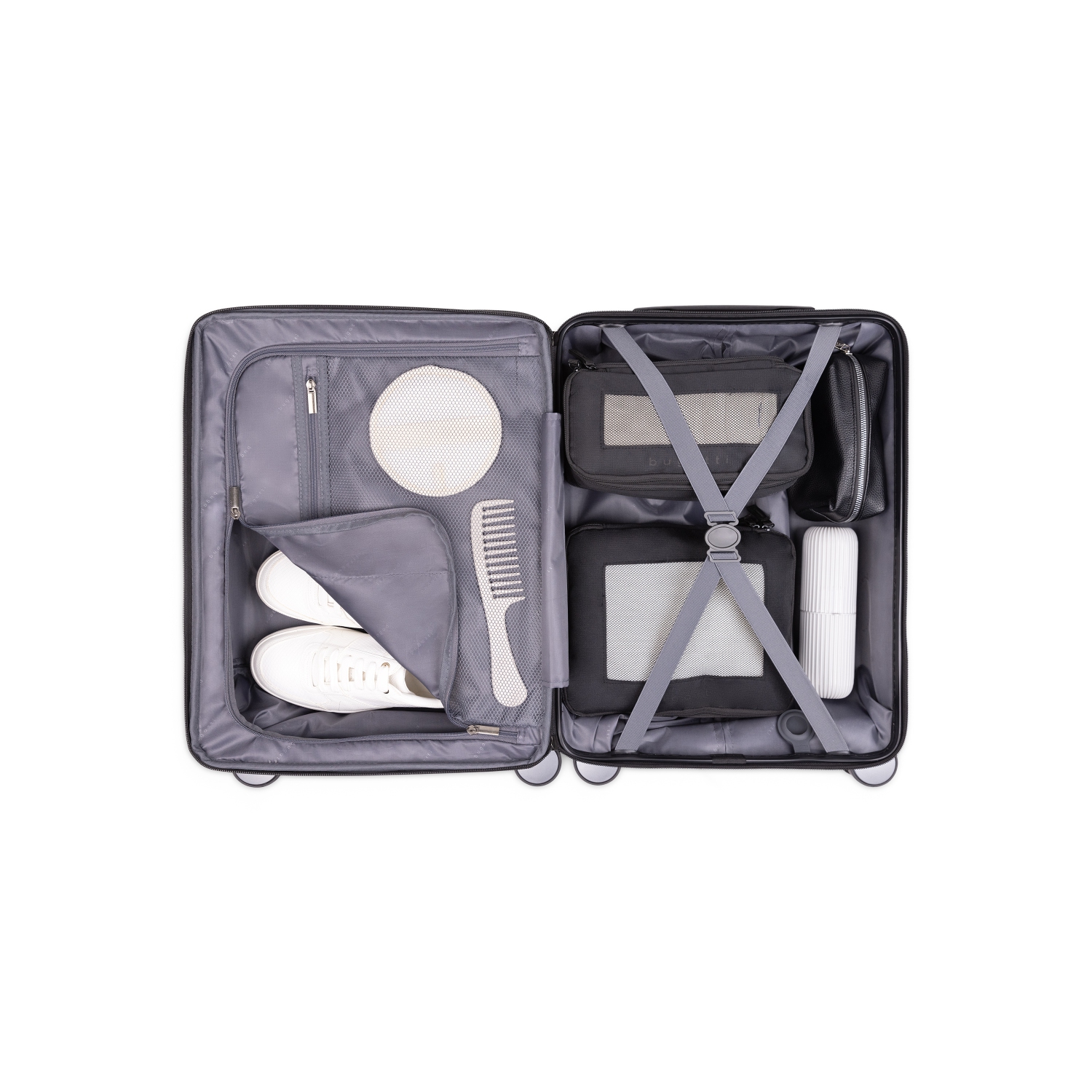 Ensemble de 3 valises rigides extensibles Bruxelles de Bugatti - Vert