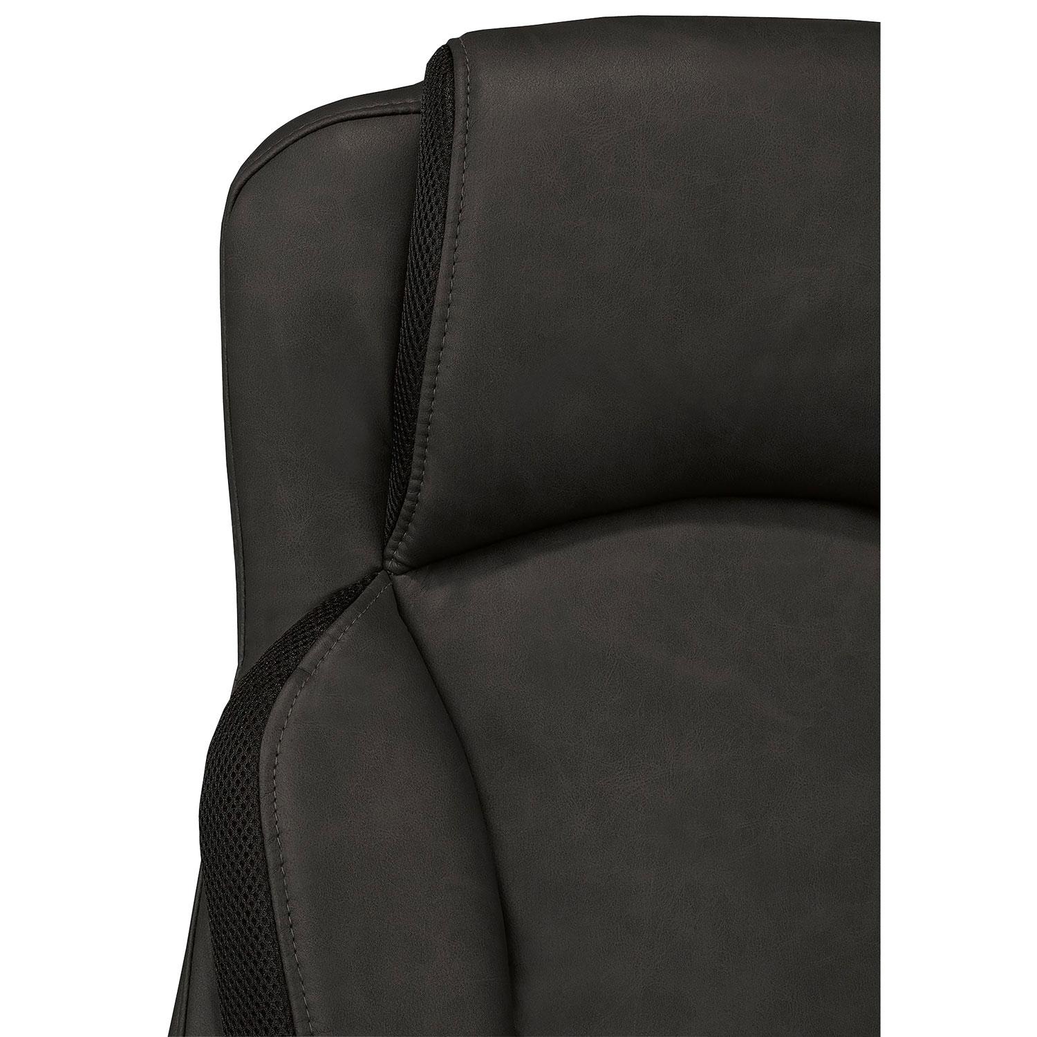 Fauteuil de bureau ergonomique à dossier haut en tissu Margot de Brassex - Gris