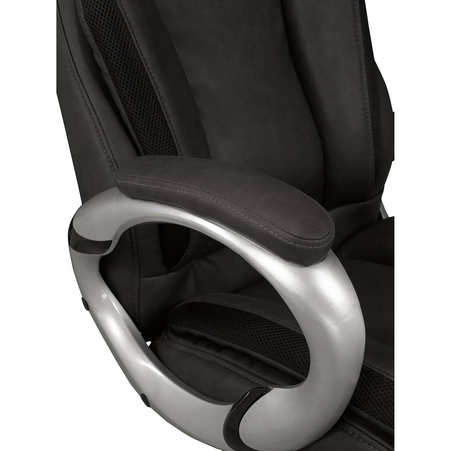 Fauteuil de bureau ergonomique à dossier haut en tissu Margot de Brassex - Gris