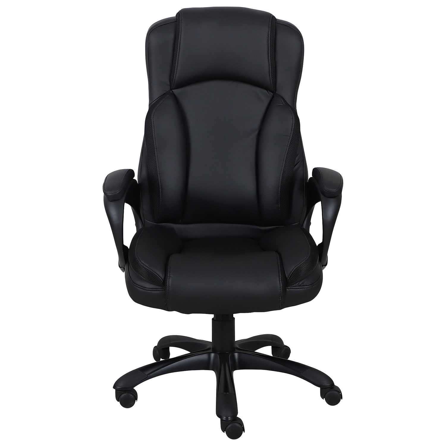 Fauteuil de bureau ergonomique à dossier haut en tissu James de Brassex - Noir