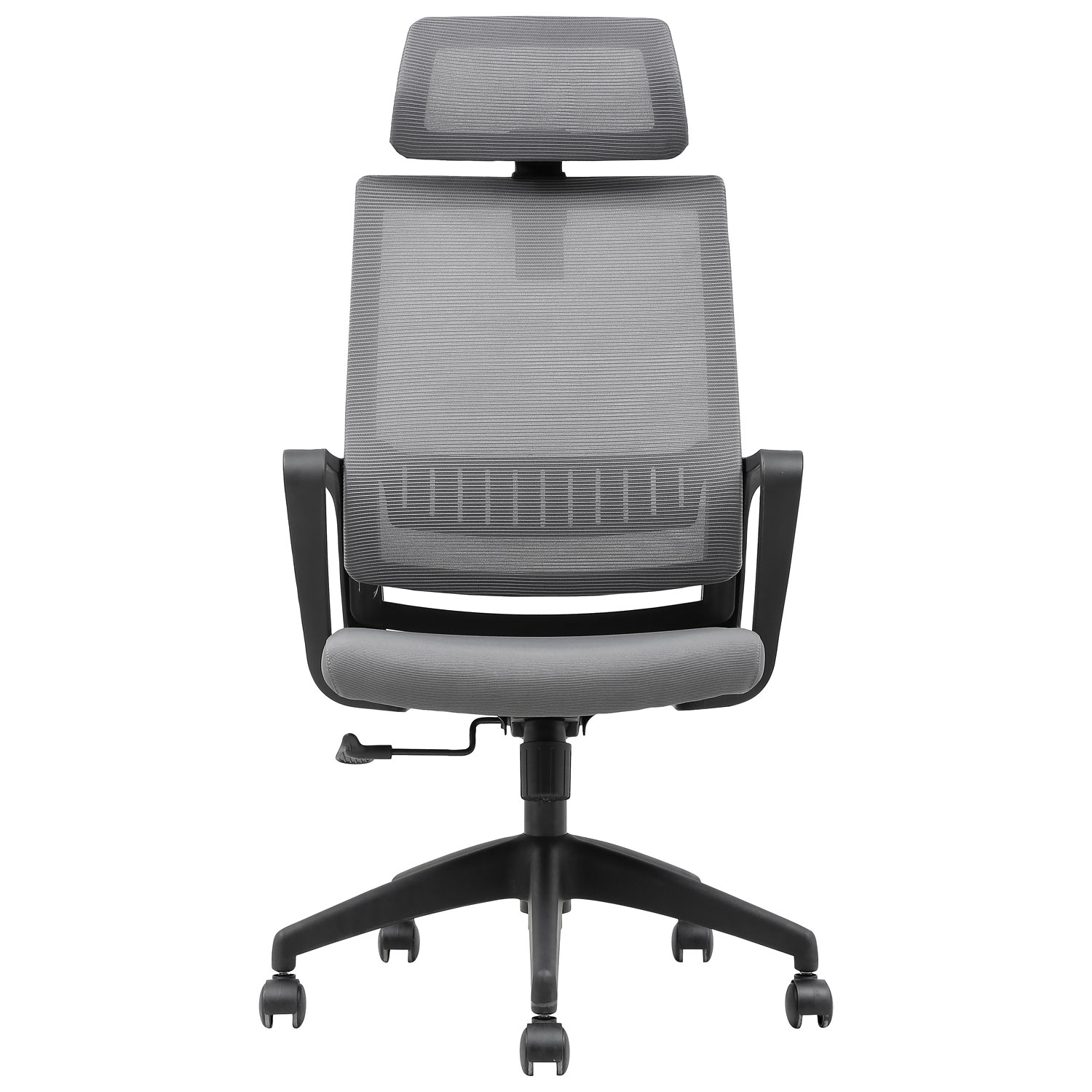 Fauteuil de bureau à dossier haut en tissu Dakoda de Brassex - Gris