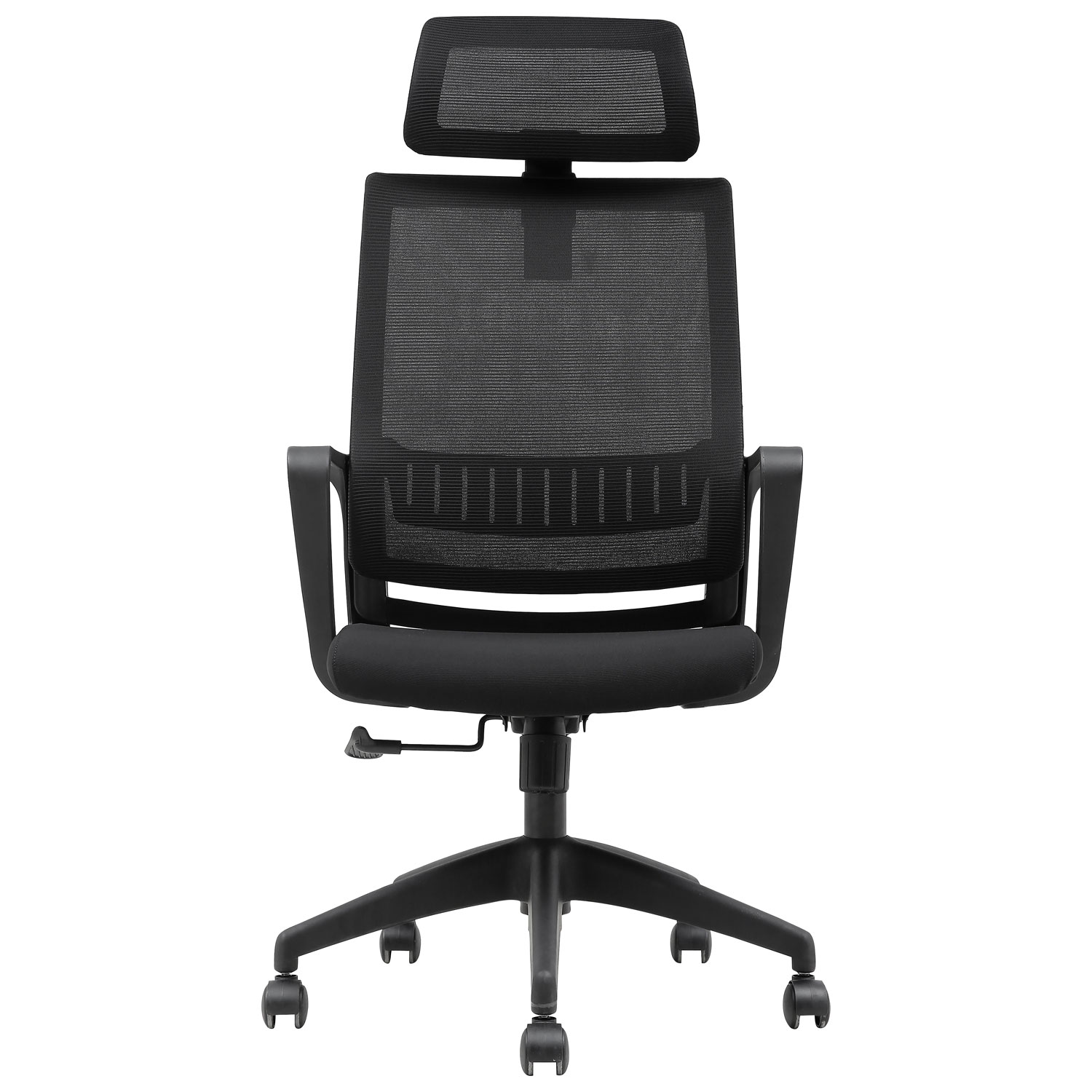 Fauteuil de bureau à dossier haut en tissu Jackson de Brassex - Noir