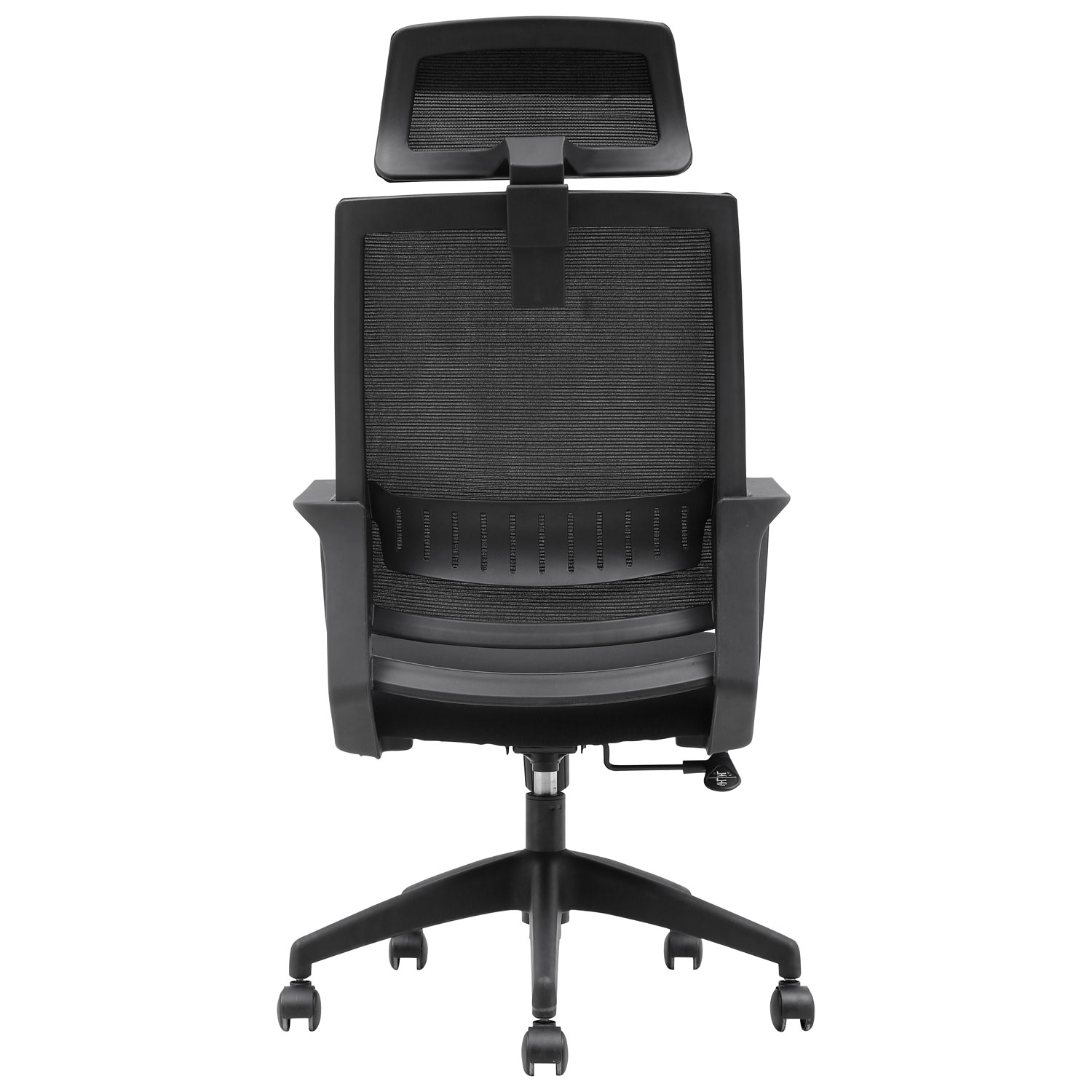 Fauteuil de bureau à dossier haut en tissu Jackson de Brassex - Noir
