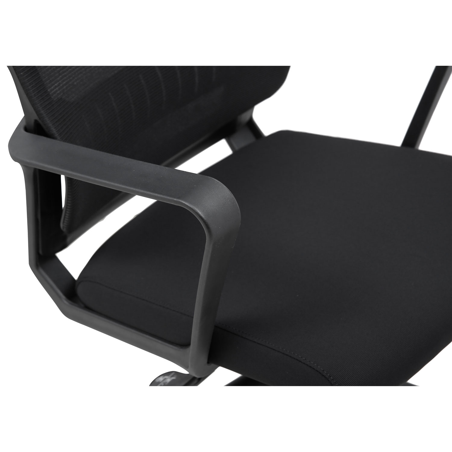 Fauteuil de bureau à dossier haut en tissu Jackson de Brassex - Noir