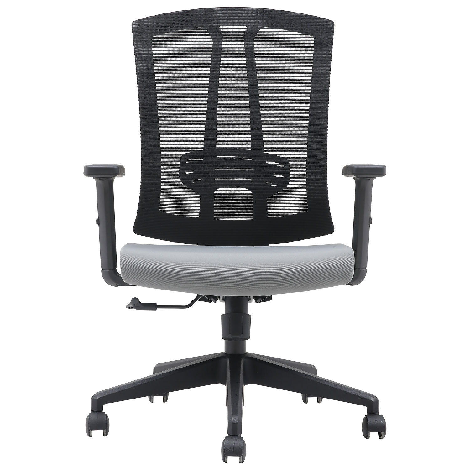 Brassex Milo Office Ergonomic High-Back Fabric Office Chair - Grey
