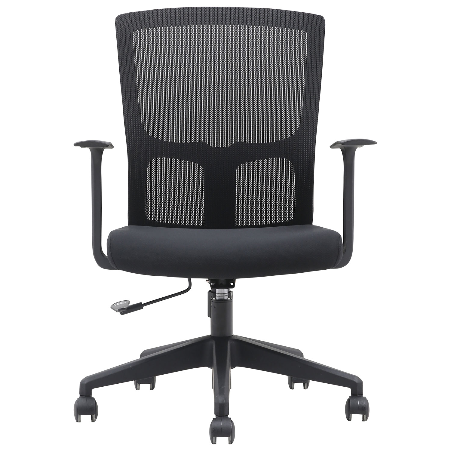 Fauteuil de bureau à dossier haut en tissu Hudson de Brassex - Noir