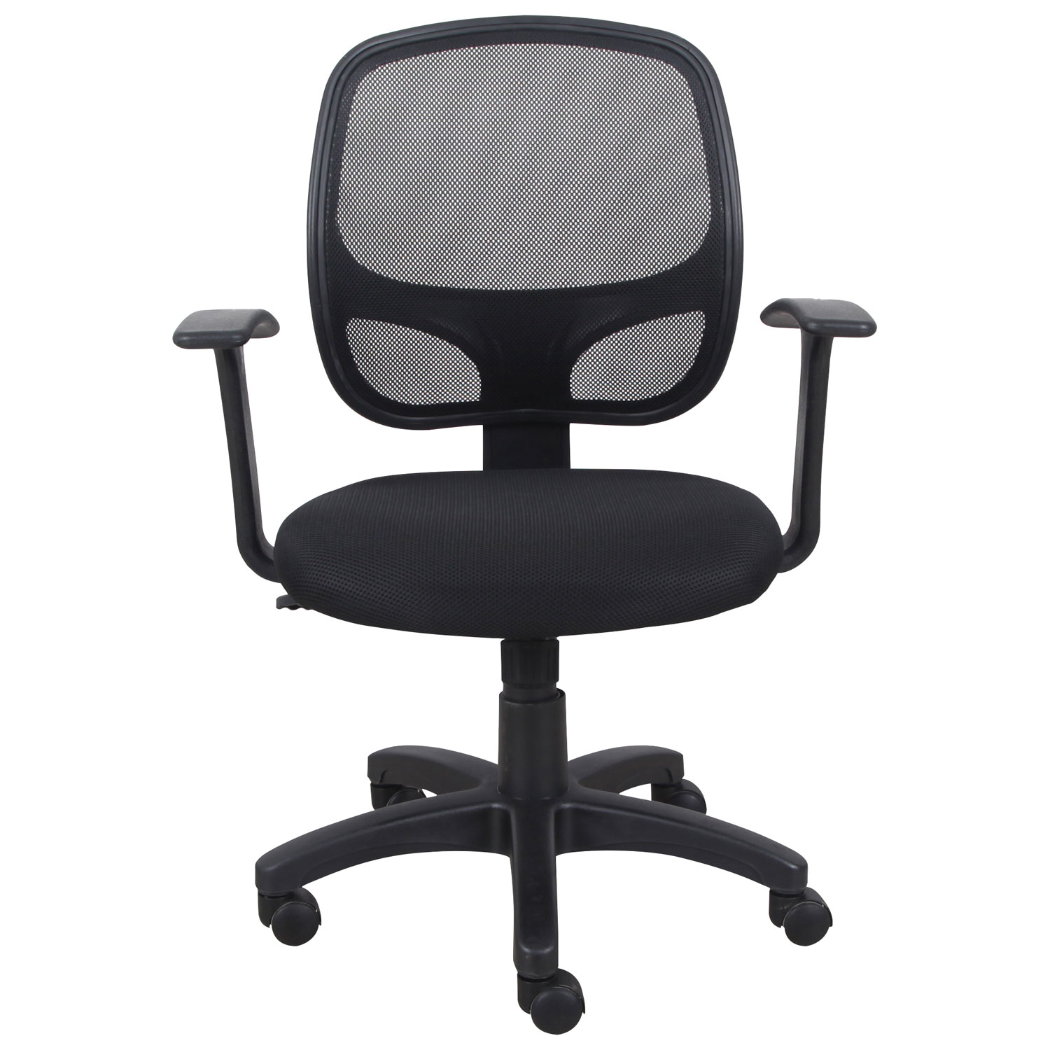 Fauteuil de bureau ergonomique à dossier haut en tissu Samie de Brassex - Noir