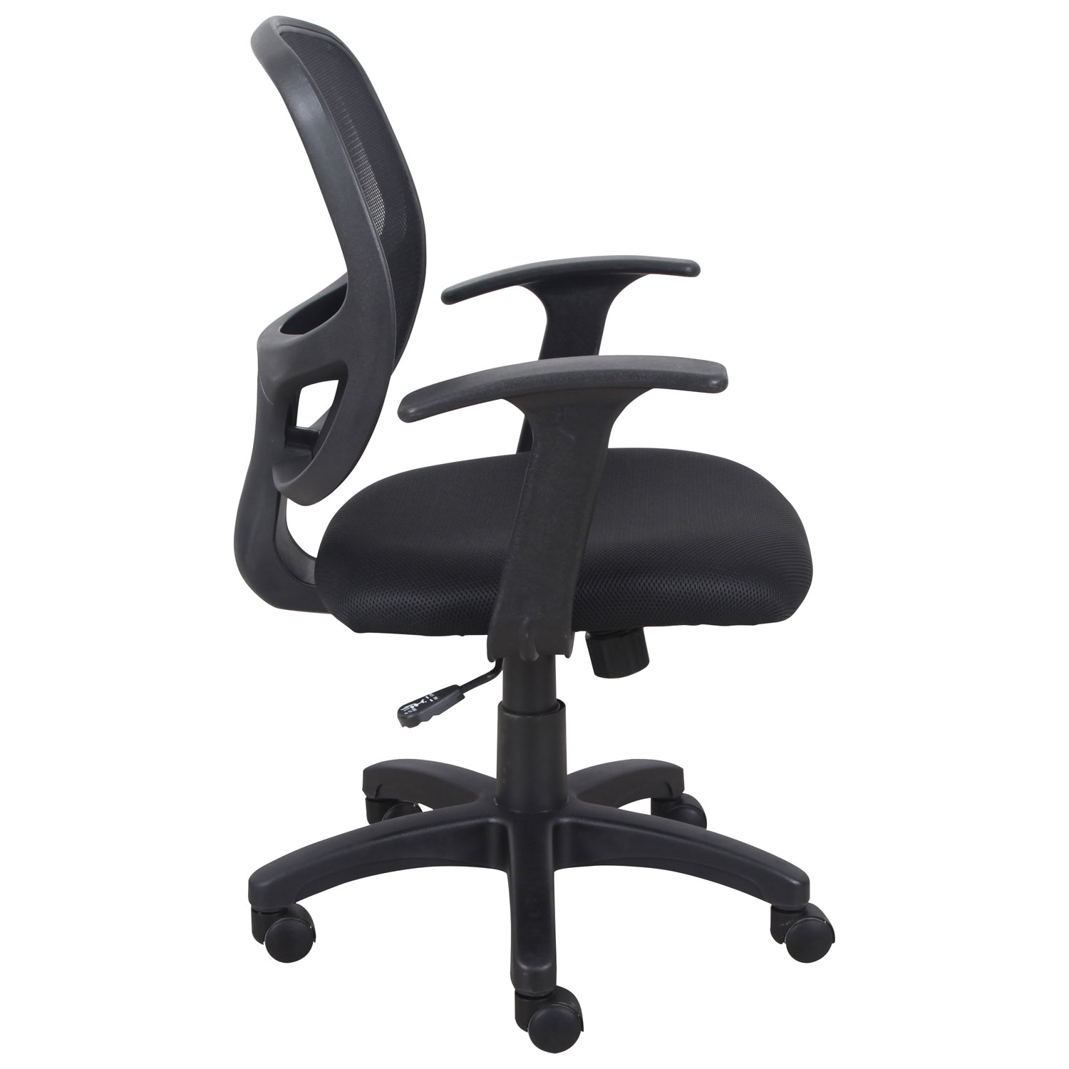 Fauteuil de bureau ergonomique à dossier haut en tissu Samie de Brassex - Noir