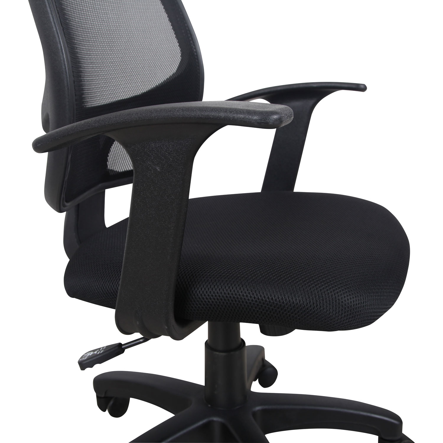 Fauteuil de bureau ergonomique à dossier haut en tissu Samie de Brassex - Noir