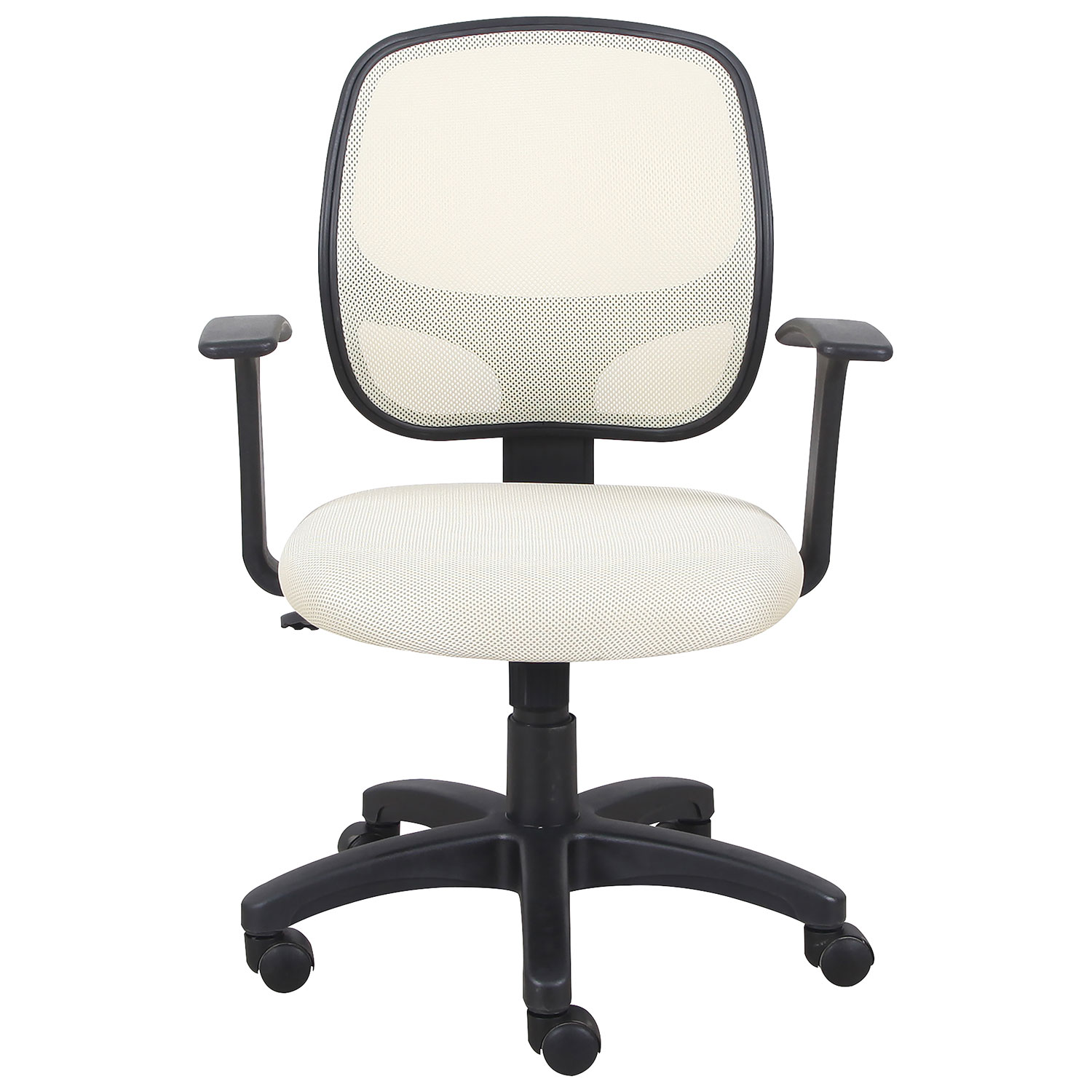 Brassex Eliza Ergonomic High-Back Fabric Office Chair - Beige
