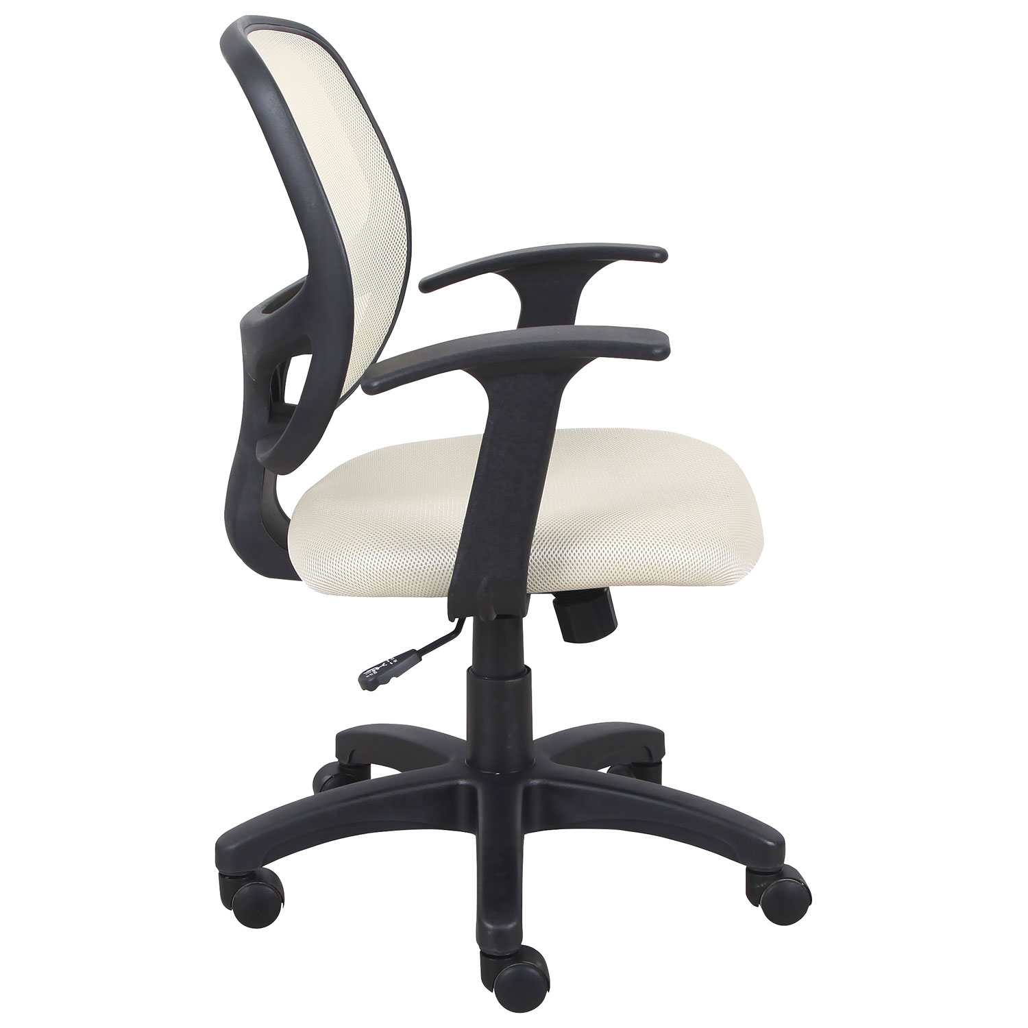 Brassex Eliza Ergonomic High-Back Fabric Office Chair - Beige