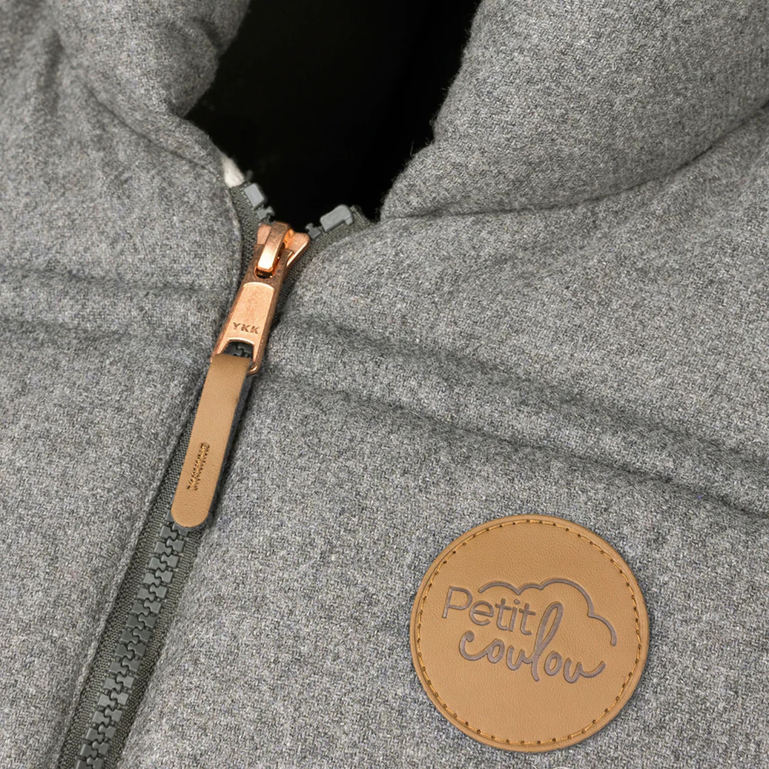 Housse d'hiver pour sièges d'auto pour bébé de Petit Coulou Wool - Gris ardoise