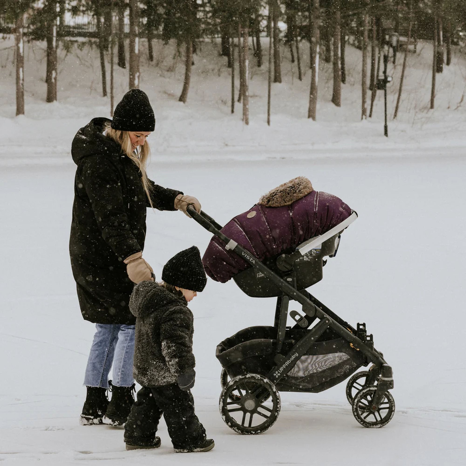 Housse d'hiver Petit Coulou pour sièges d'auto pour bébé - Prune