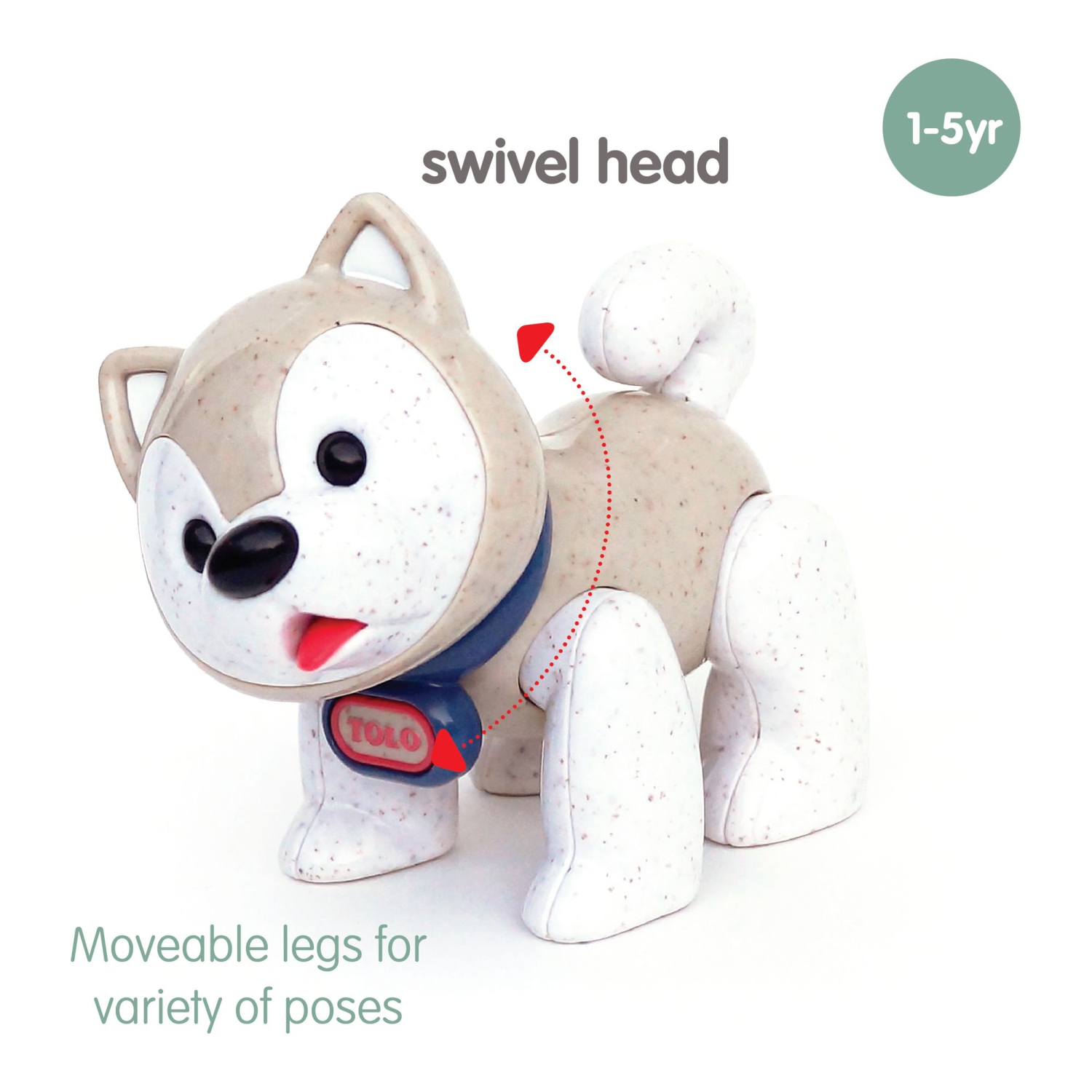 Tolo Baby First Friends Posable Toy - Husky