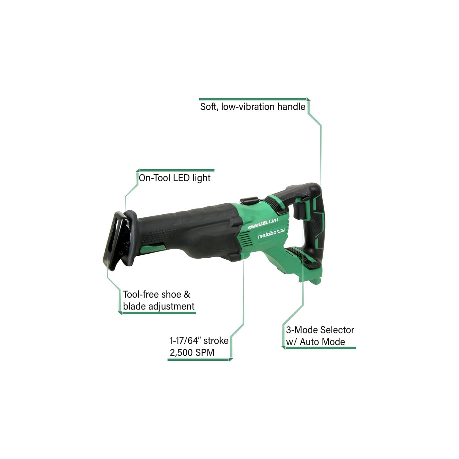 Scie alternative sans balai 18&nbsp;V | Metabo HPT
