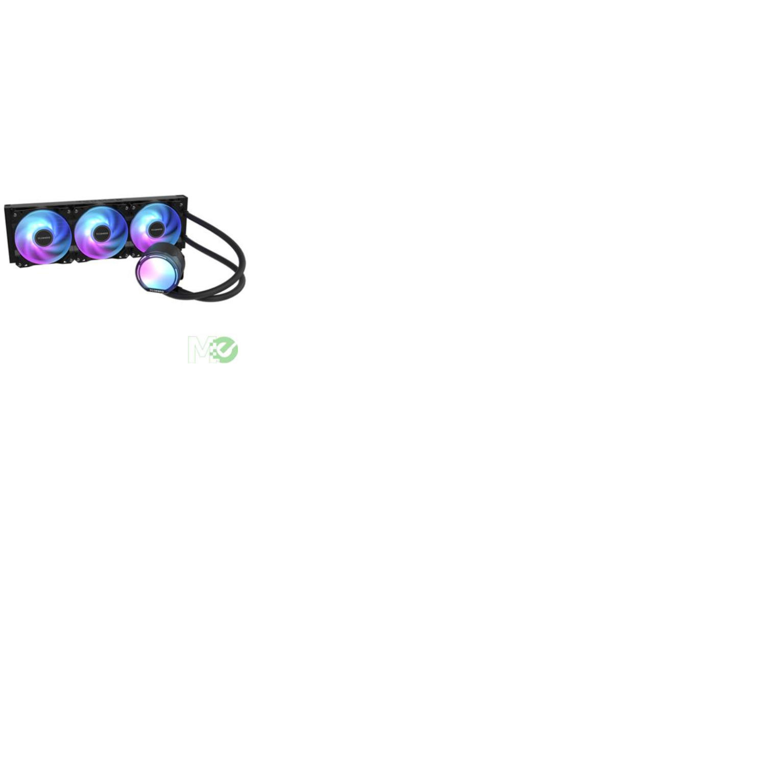 TCOMASLE100 360mm Liquid AIO CPU Cooler, Black