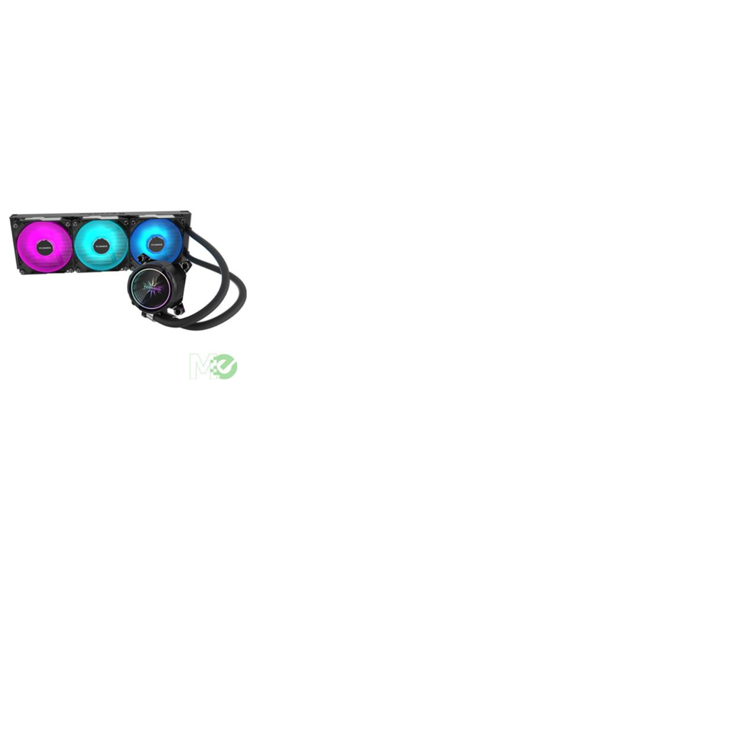 TCOMASLA200 360 Liquid AIO CPU Cooler w/ RGB Lighting, Black