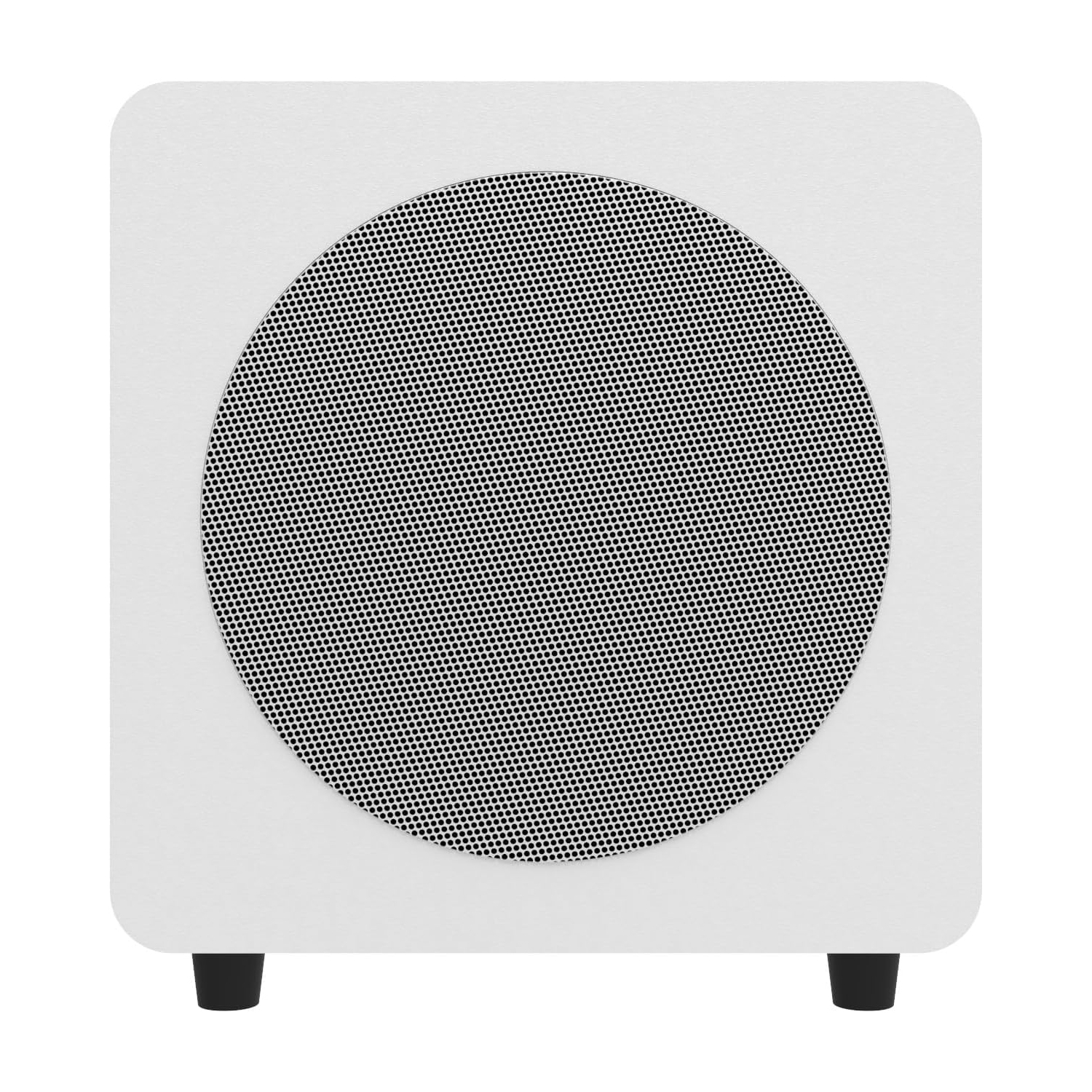 Kanto - Haut-parleur d'extrêmes graves amplifié SUB8VMWW 8 po scellé 300 W, blanc mat