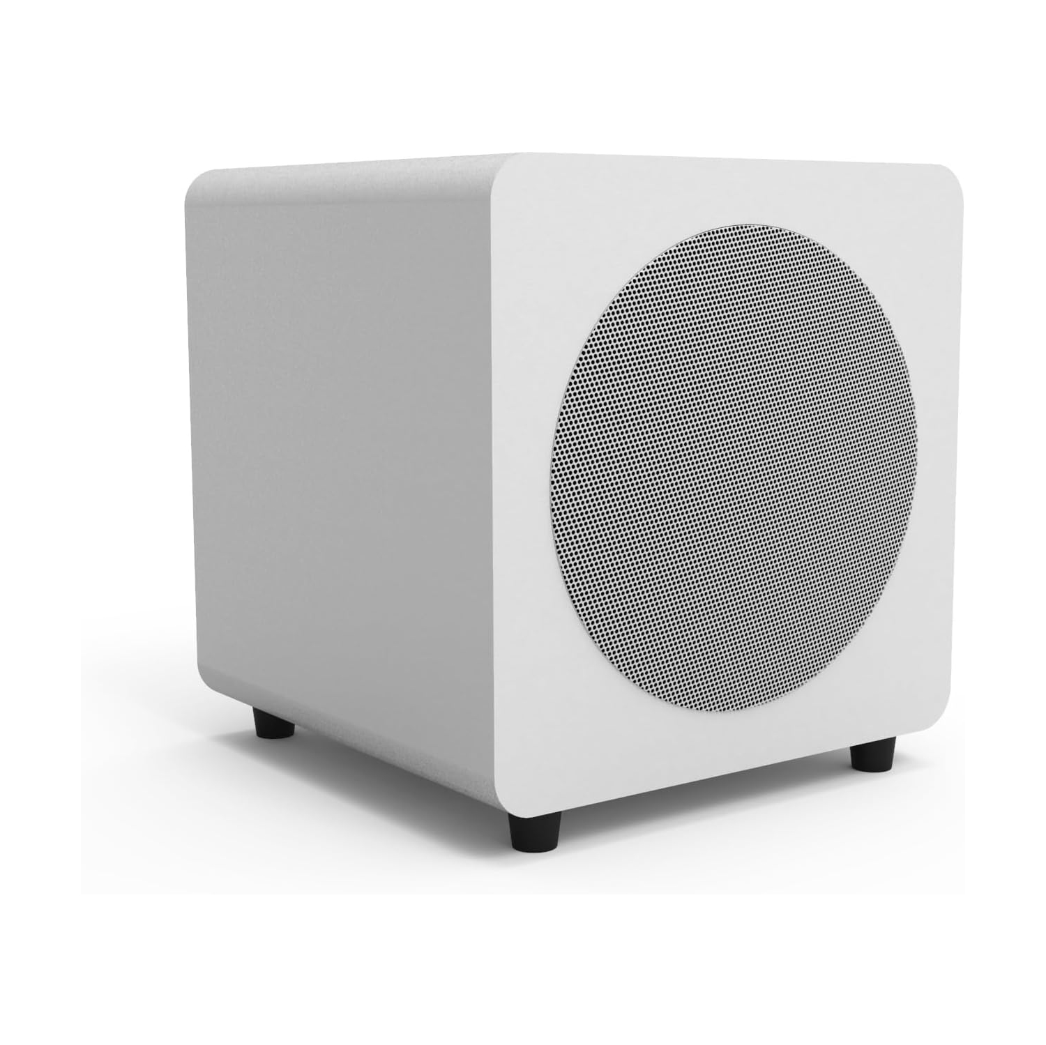 Kanto - Haut-parleur d'extrêmes graves amplifié SUB8VMWW 8 po scellé 300 W, blanc mat