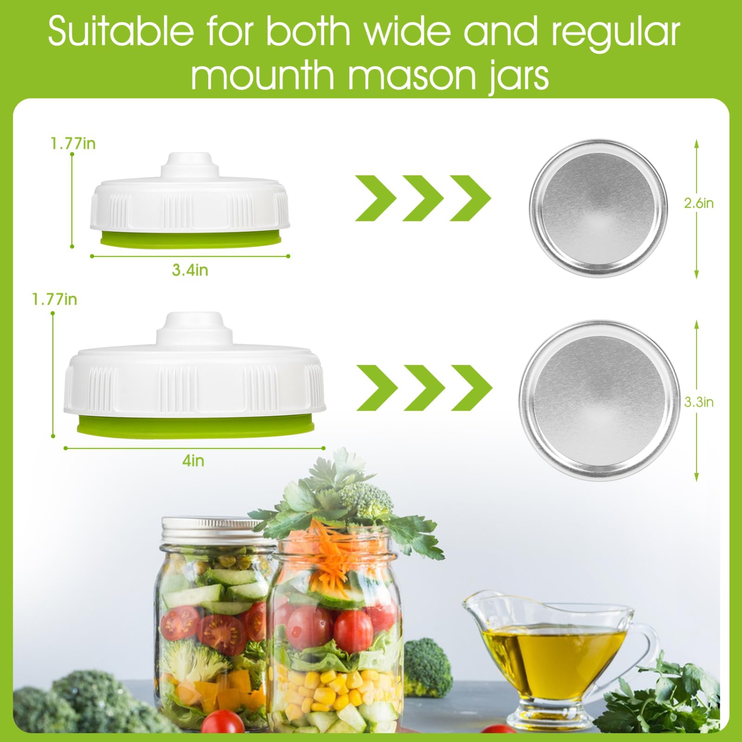 Electric Mason Jar Vacuum Sealer, 6 in 1 Vacuum Sealer Kit for Jars Compatible with Vacuum Bag Vacuum Seal Containers for Food Storage