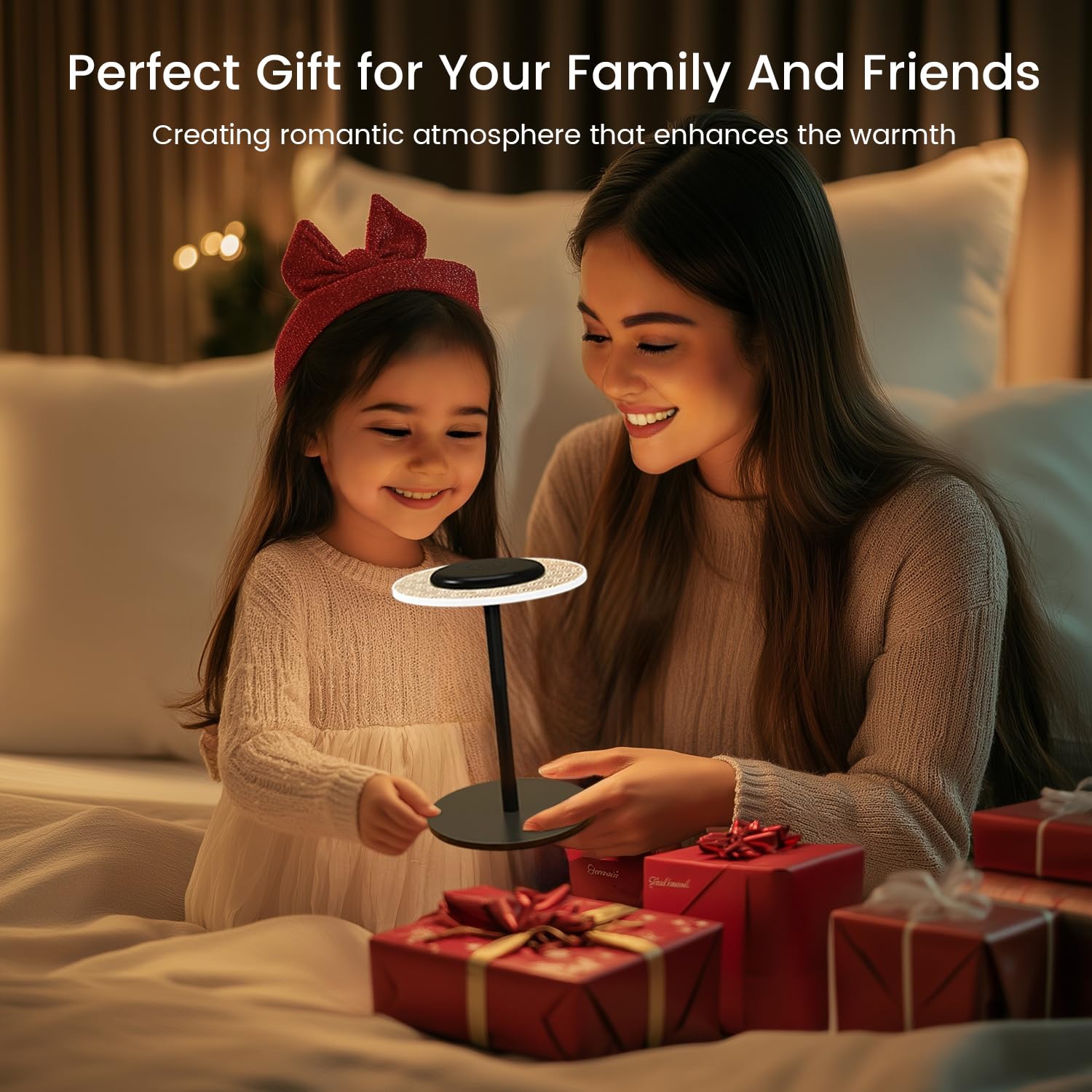 Lampe de table sans fil, lampe de chevet rechargeable LED, lampe sans fil à gradation progressive RVB pour chambre à coucher