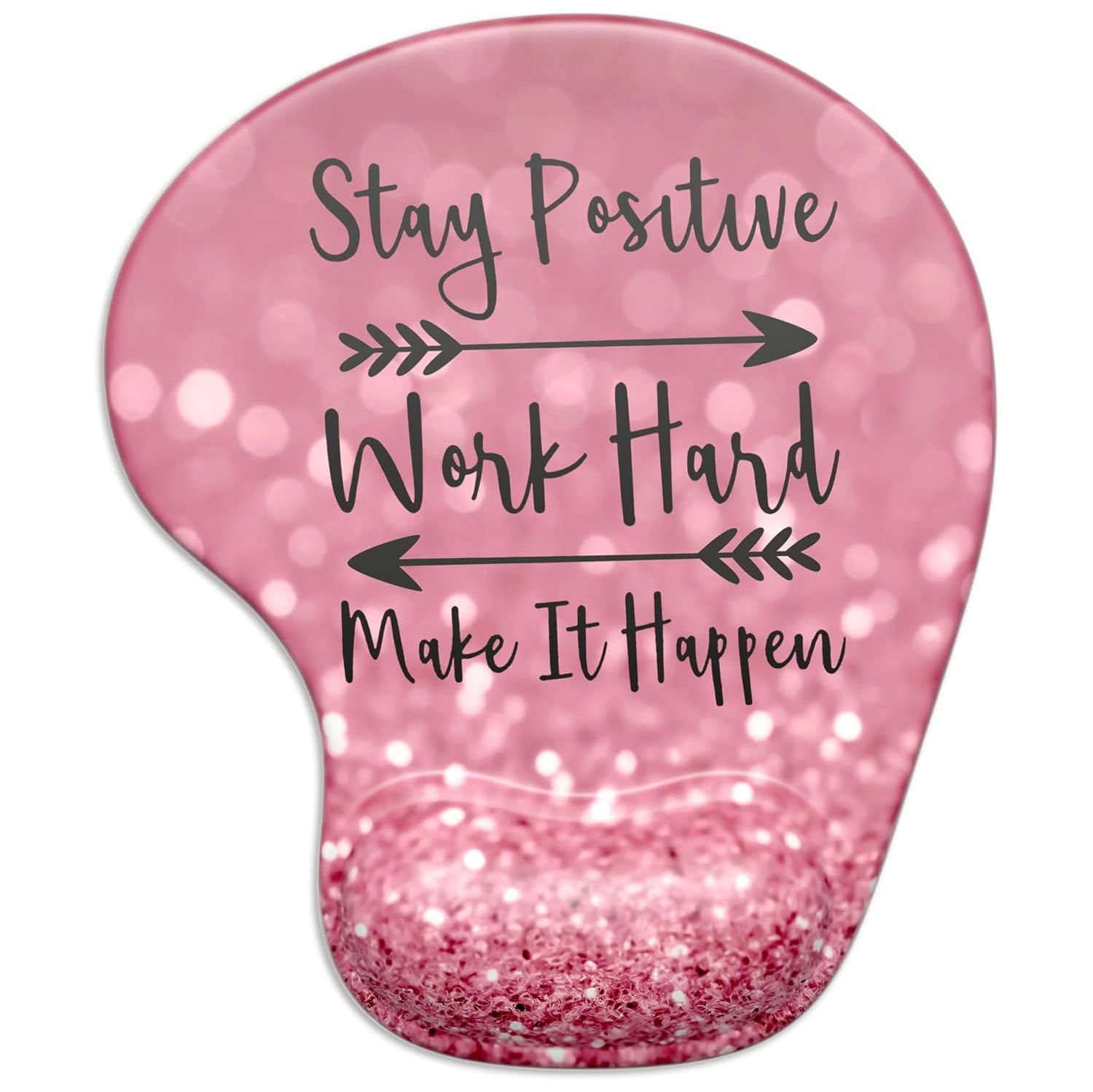 Tapis de souris ergonomique avec repose-poignets en gel, surface lisse, base antidérapante en polyuréthane, fournitures de bureau confortables